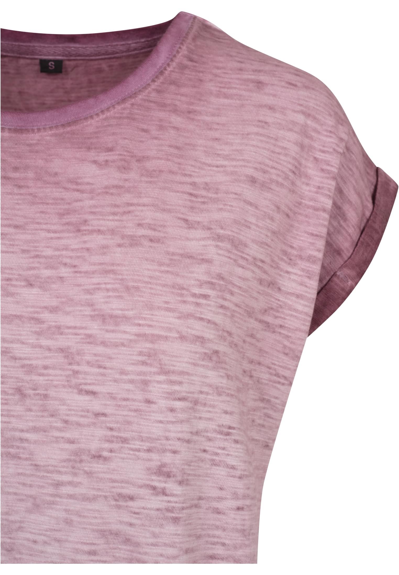 Ladies Spray Dye Extended Shoulder Tee burgundy | burgundy