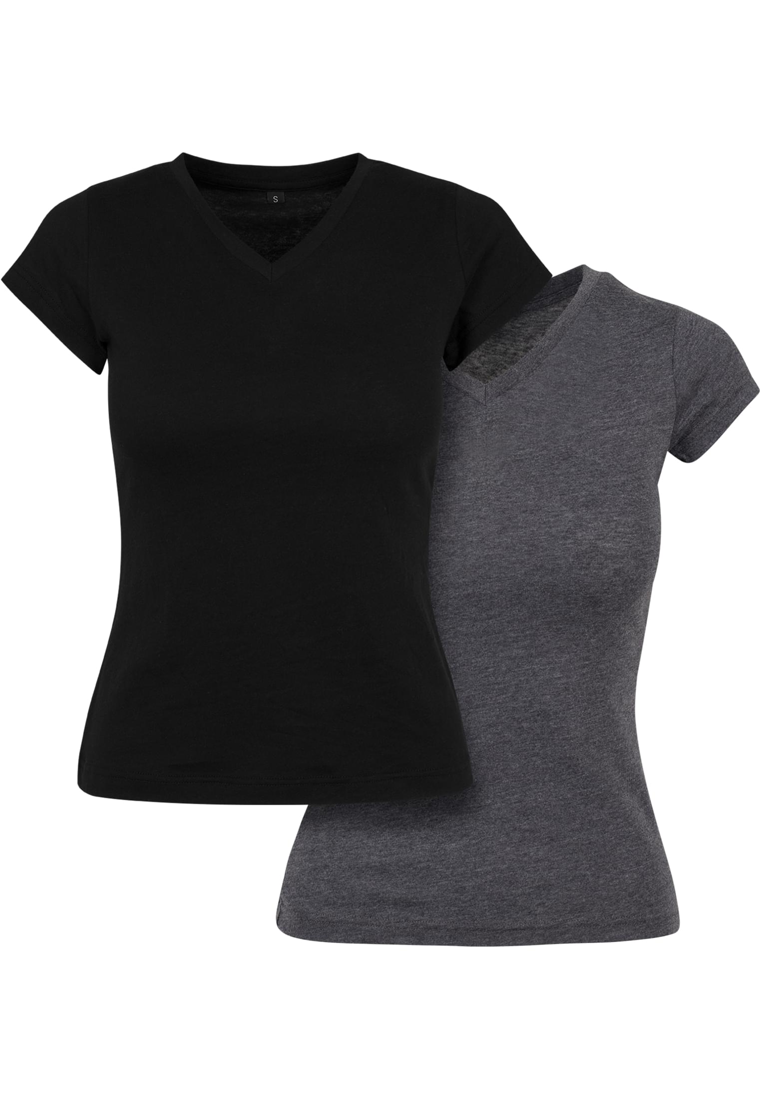Ladies Basic Tee 2-Pack black/charcoal | black/charcoal