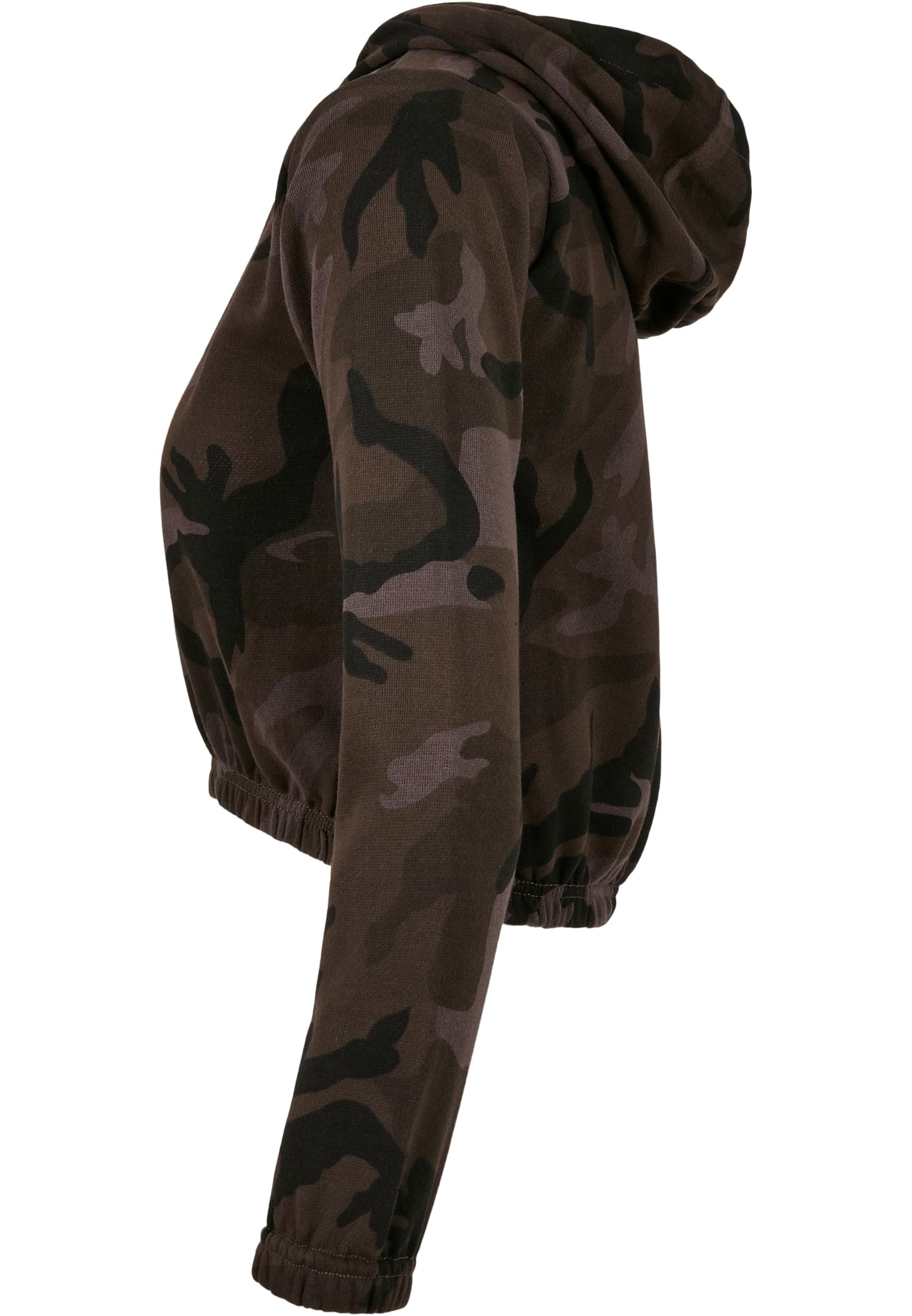 Ladies Camo Cropped Hoody dark camo | dark camo