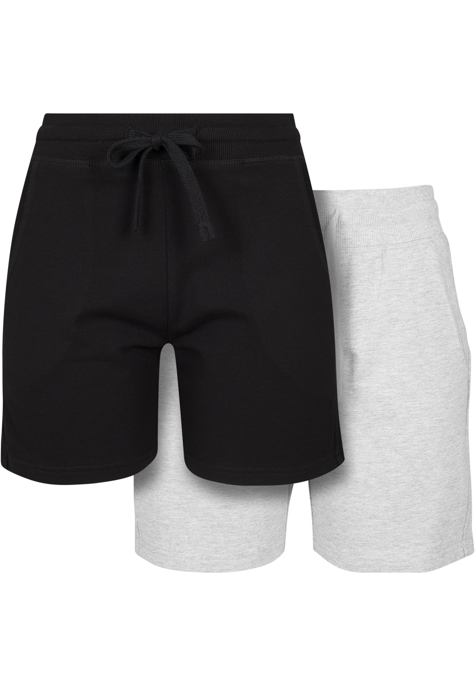 Ladies Terry Shorts 2-Pack black+heathergrey | black+heathergrey