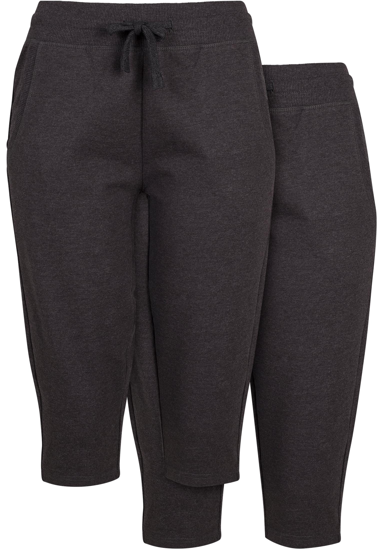Ladies Terry 3/4 Jogging Pants 2-Pack charcoal | charcoal