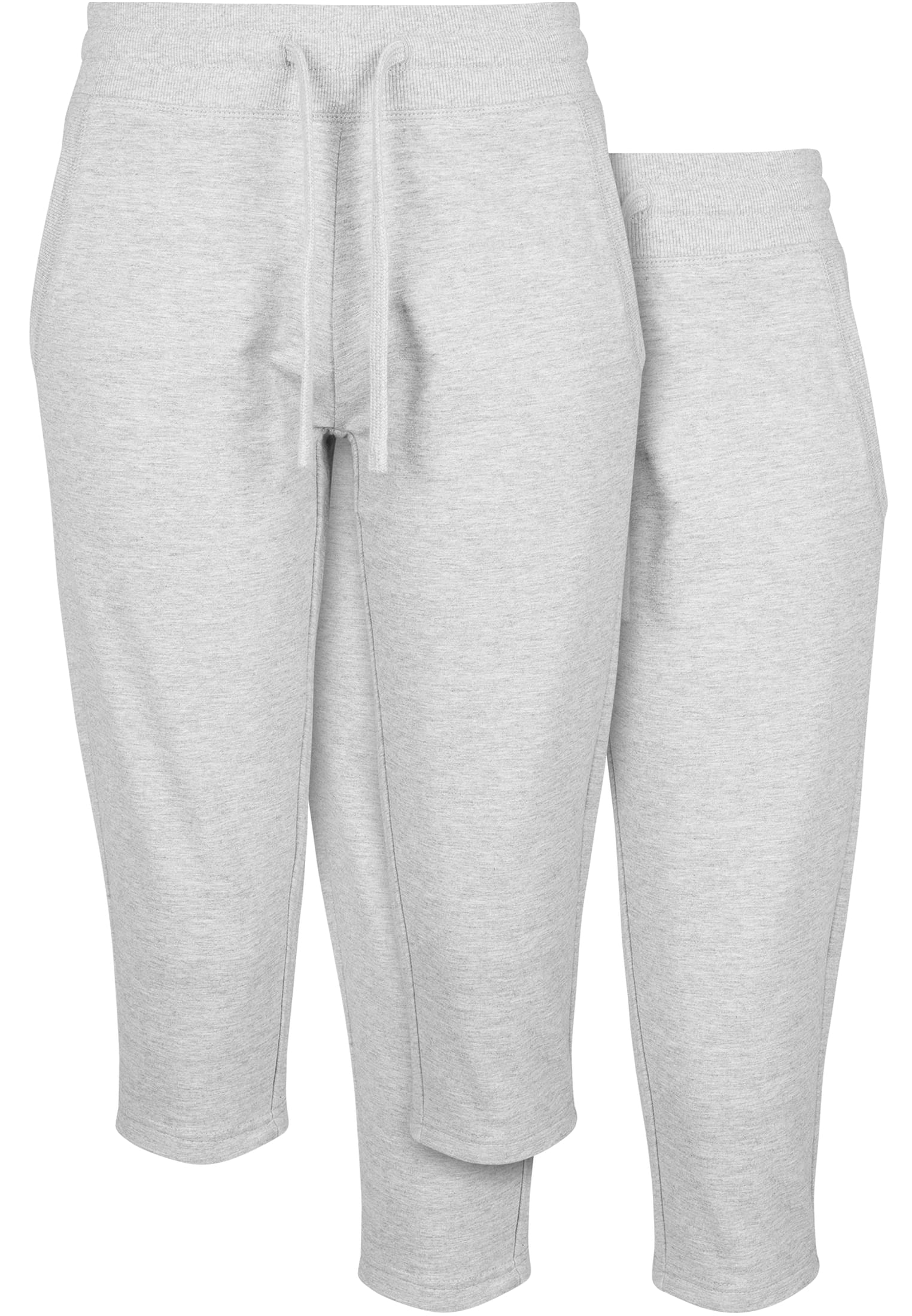 Ladies Terry 3/4 Jogging Pants 2-Pack heather grey | heather grey