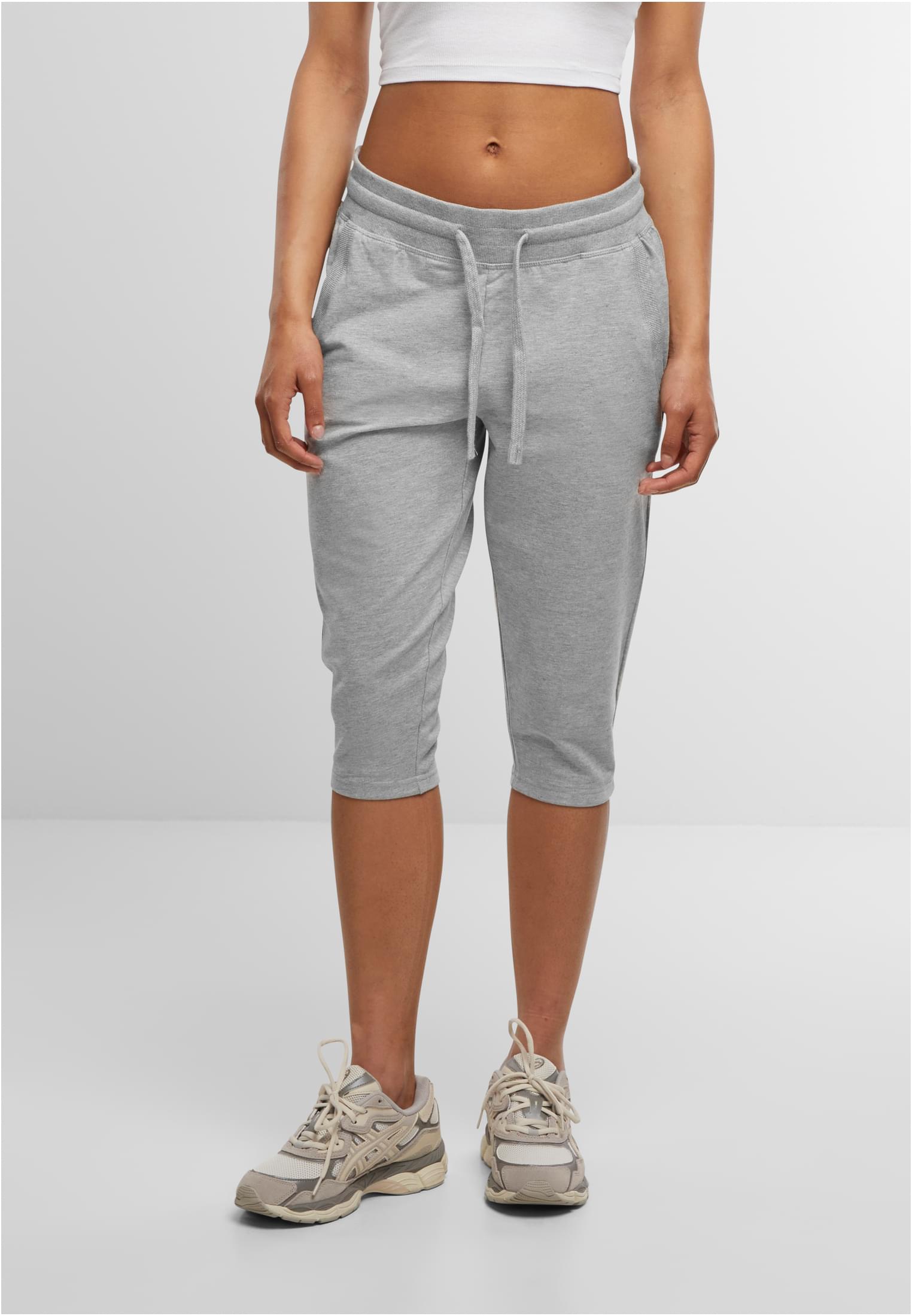 Ladies Terry 3/4 Jogging Pants heather grey | heather grey