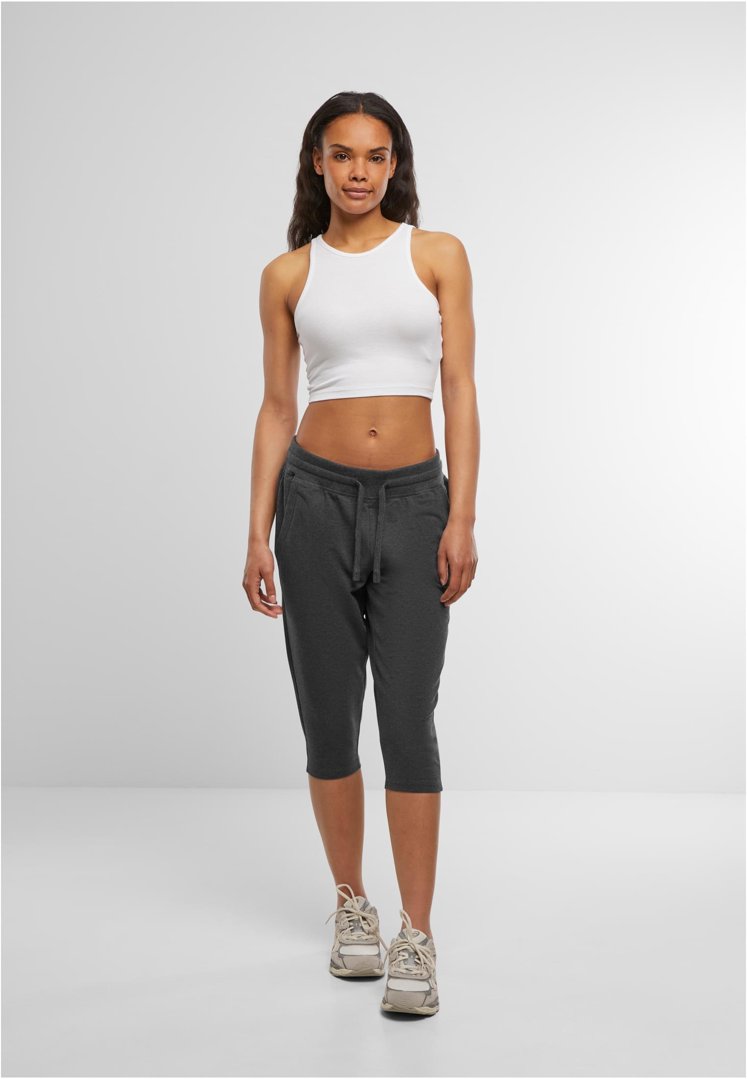 Ladies Terry 3/4 Jogging Pants charcoal | charcoal
