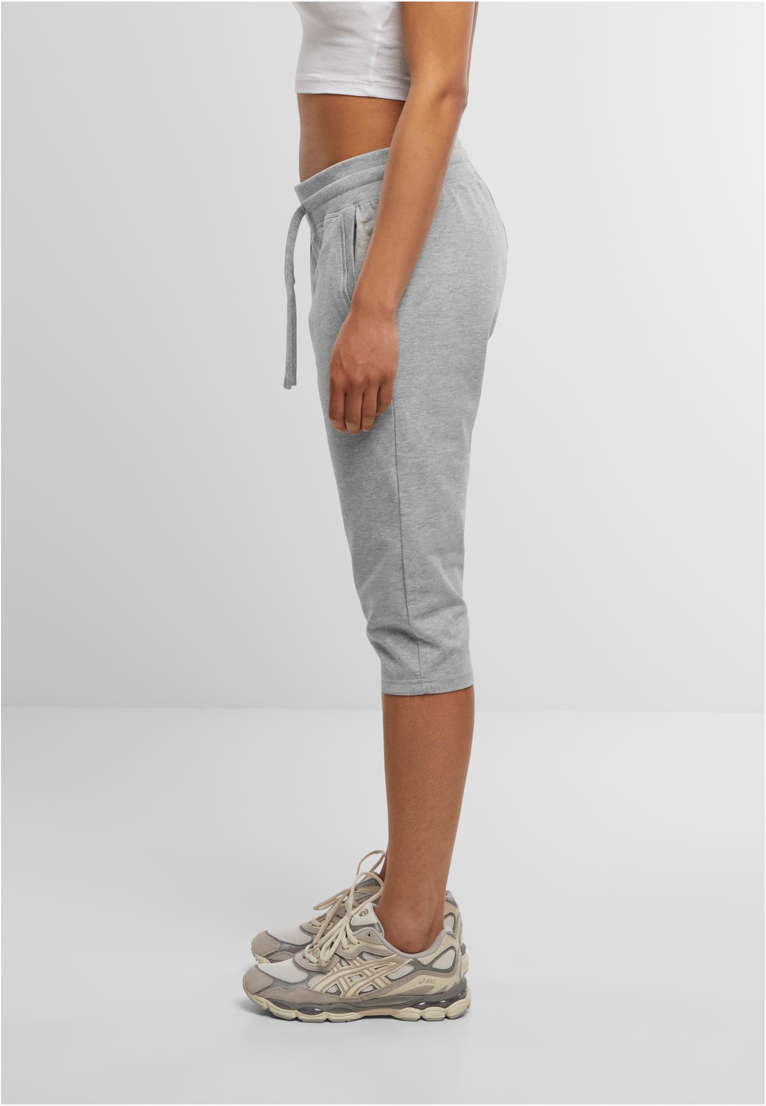 Ladies Terry 3/4 Jogging Pants heather grey | heather grey