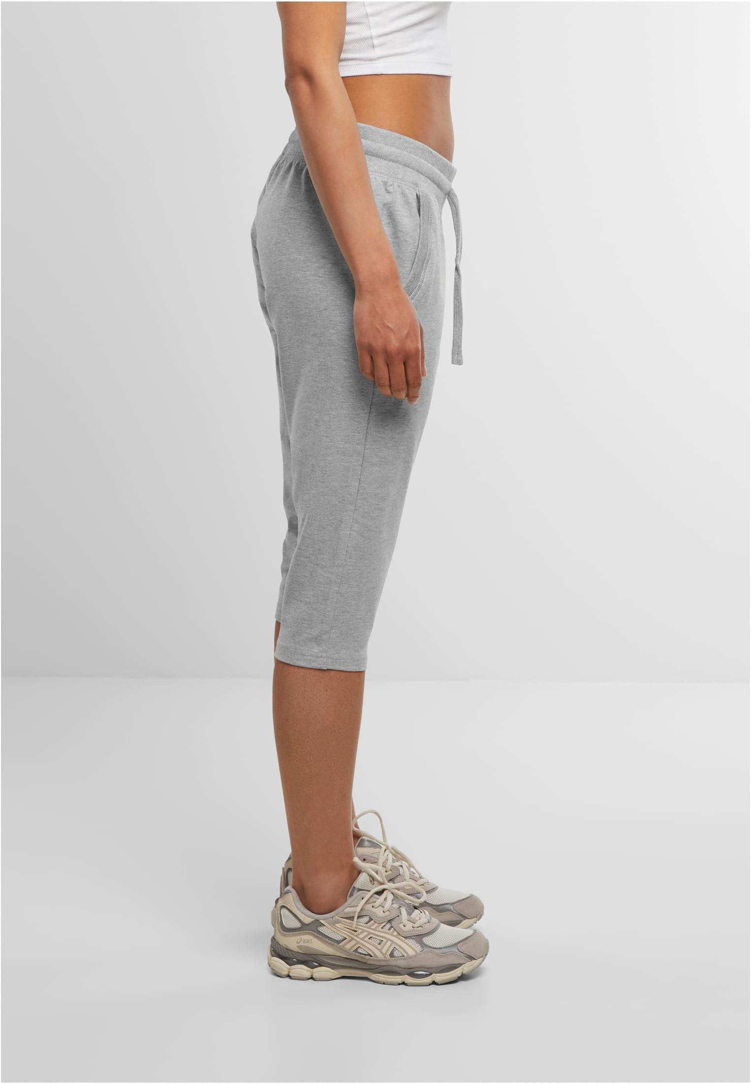 Ladies Terry 3/4 Jogging Pants heather grey | heather grey