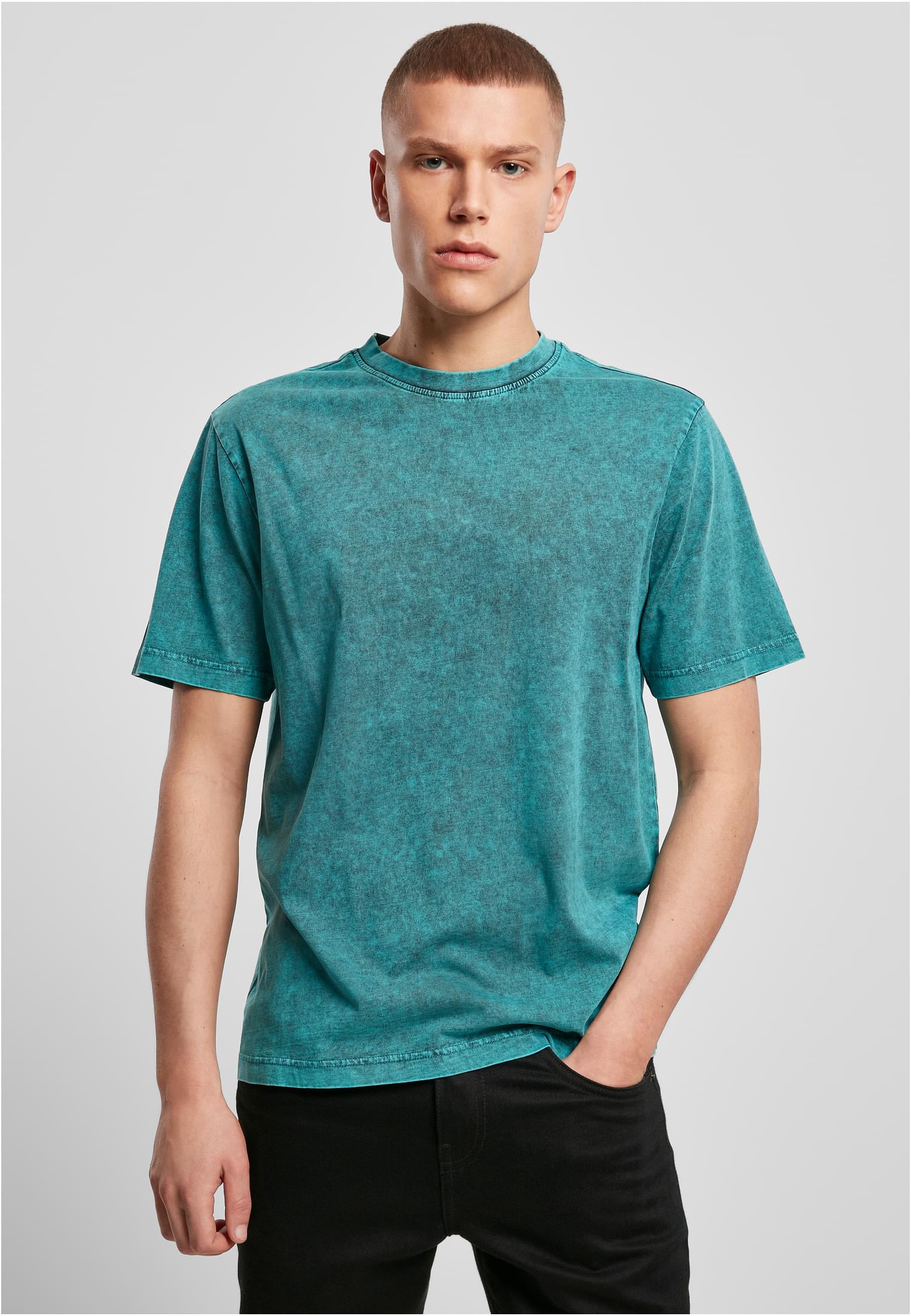 Acid Washed Tee teal black | teal black