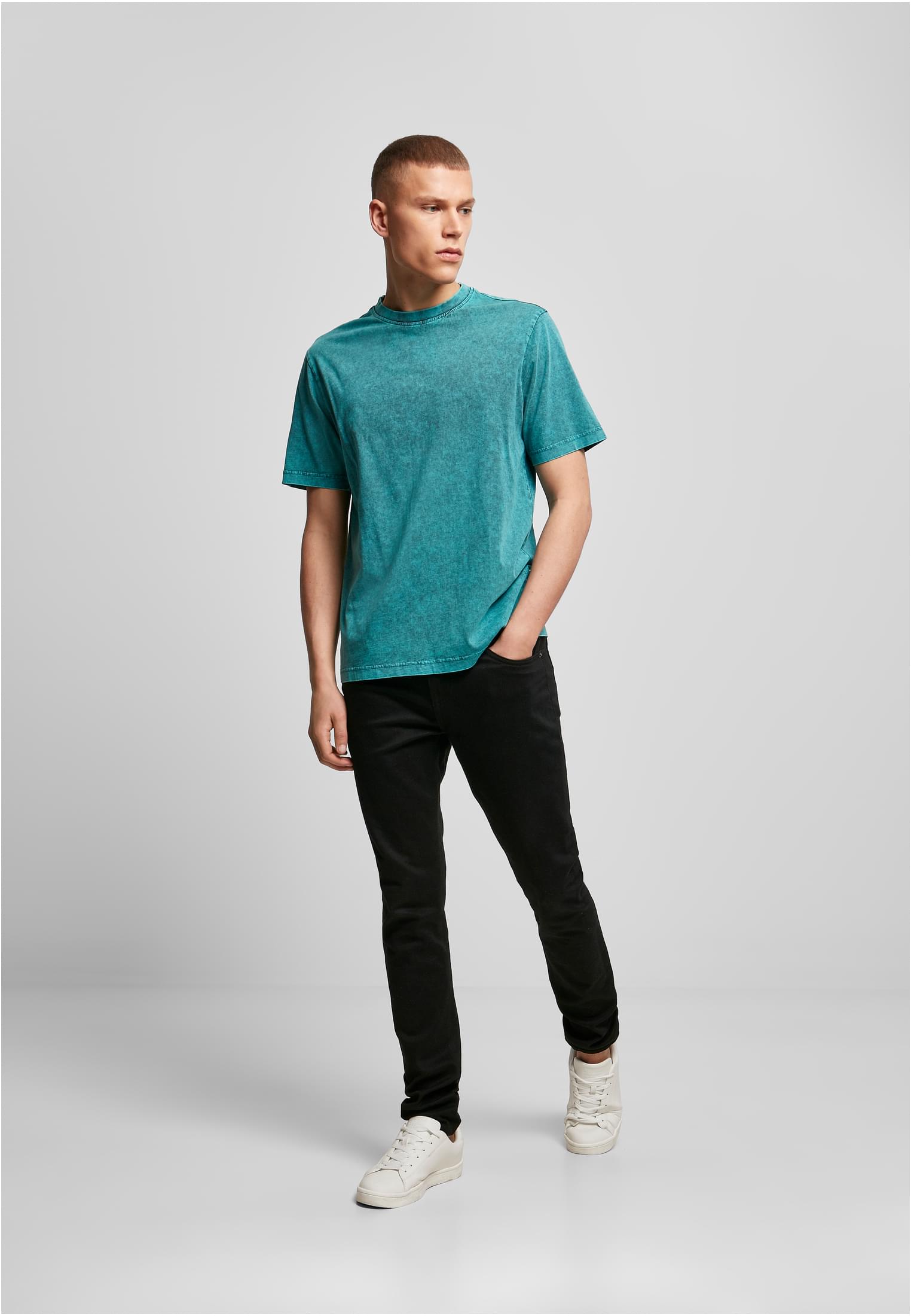 Acid Washed Tee teal black | teal black