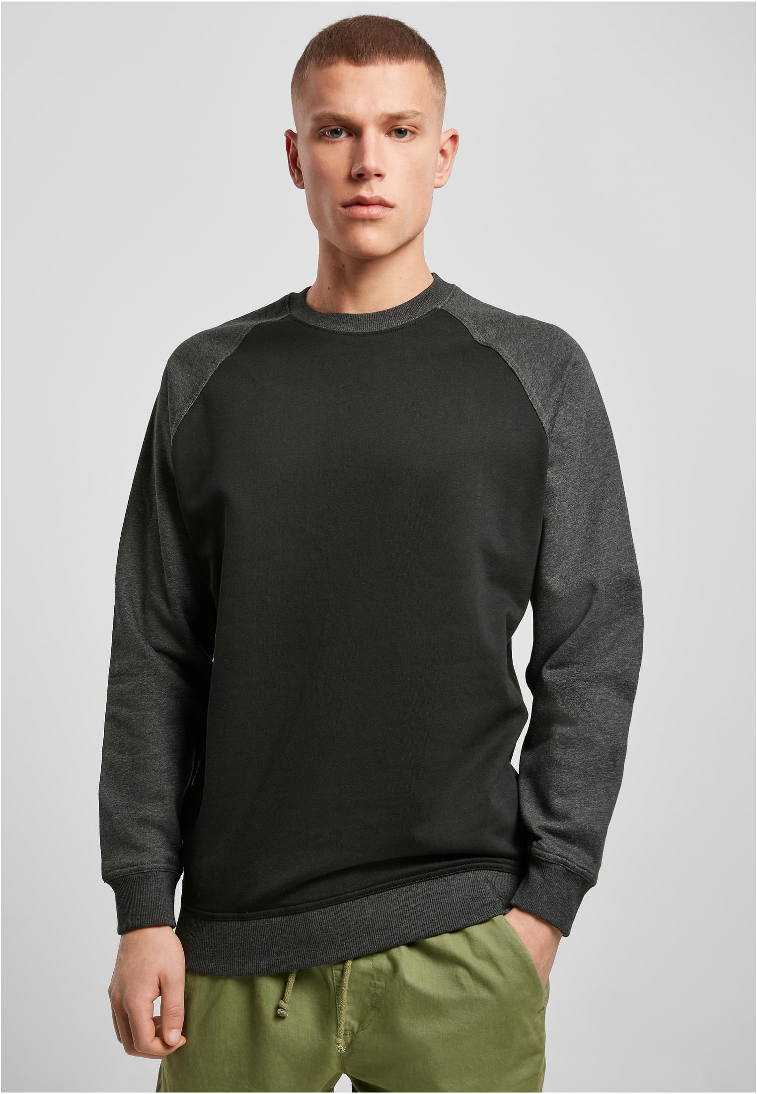 Raglan Crewneck blk/cha | blk/cha