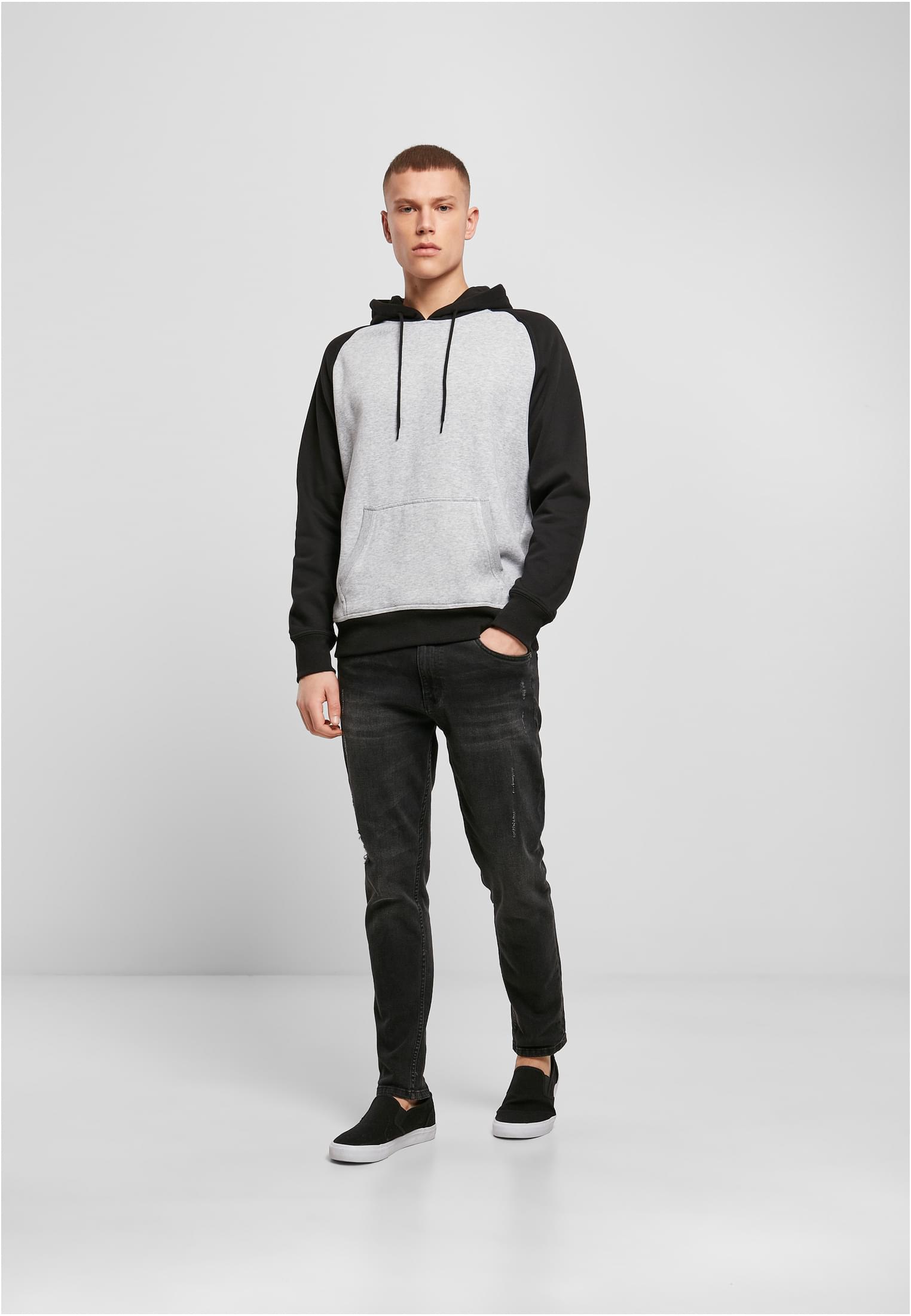 Raglan Hoody h.grey/blk | h.grey/blk