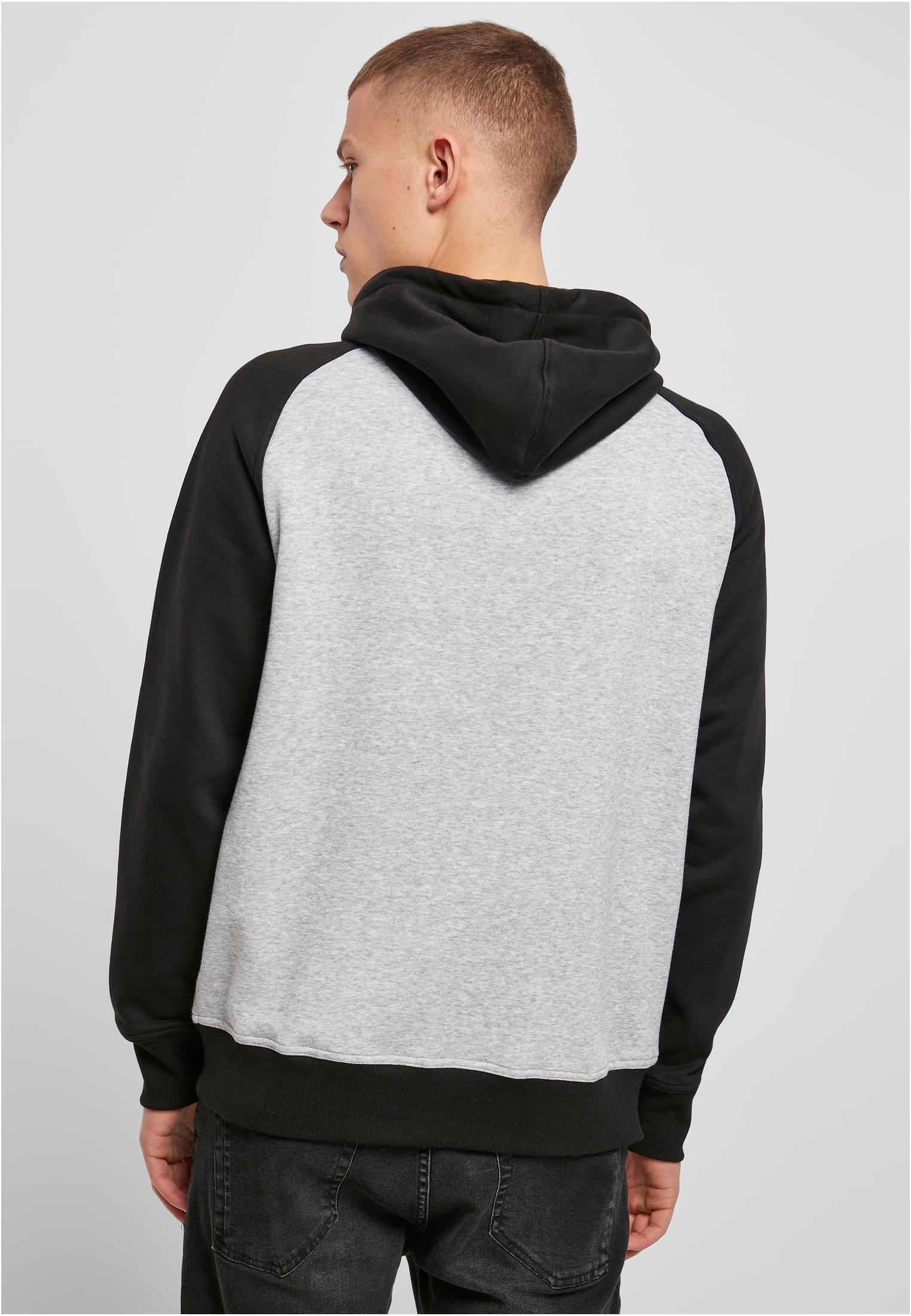 Raglan Hoody h.grey/blk | h.grey/blk
