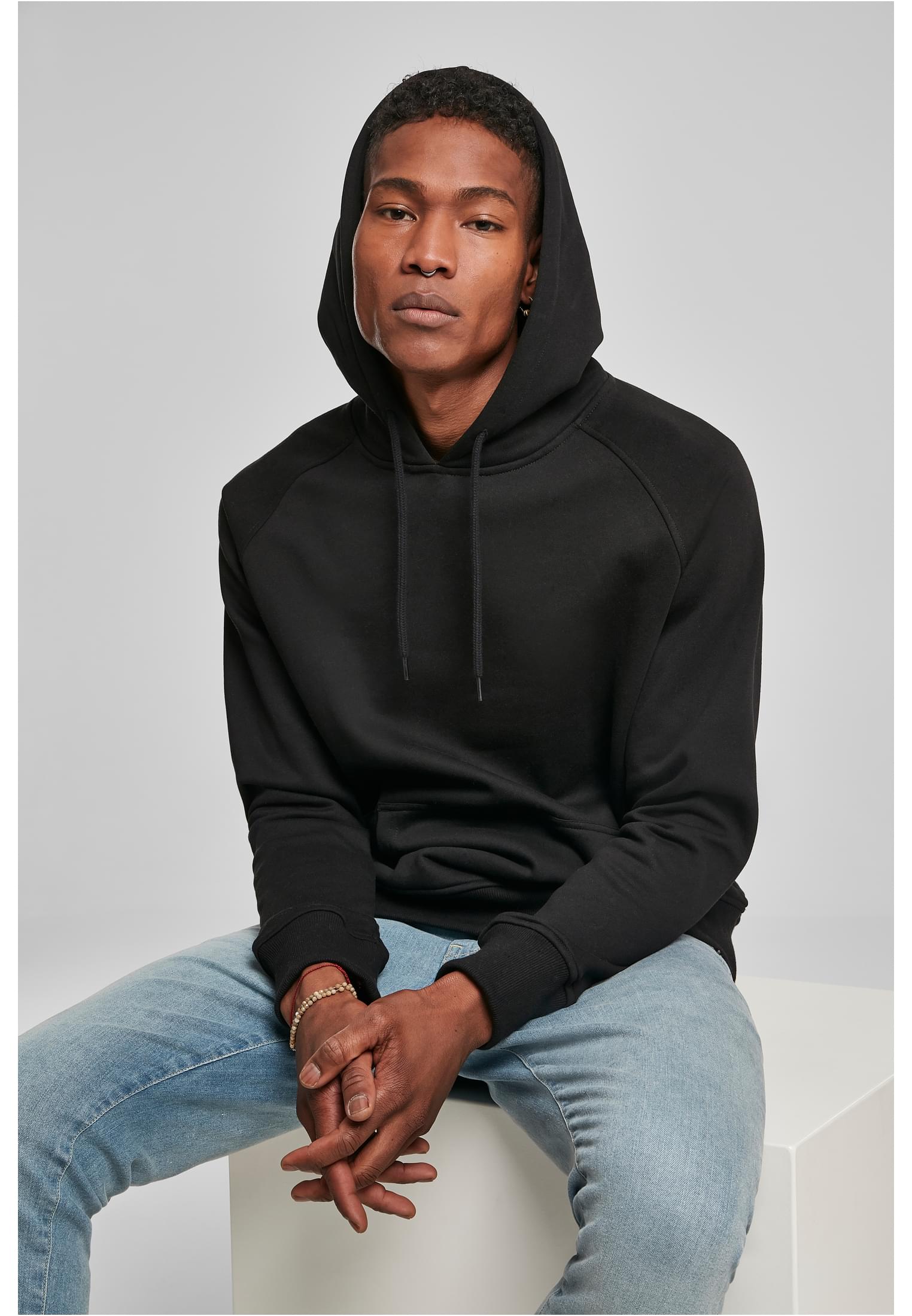 Raglan Sweat Hoody black | black