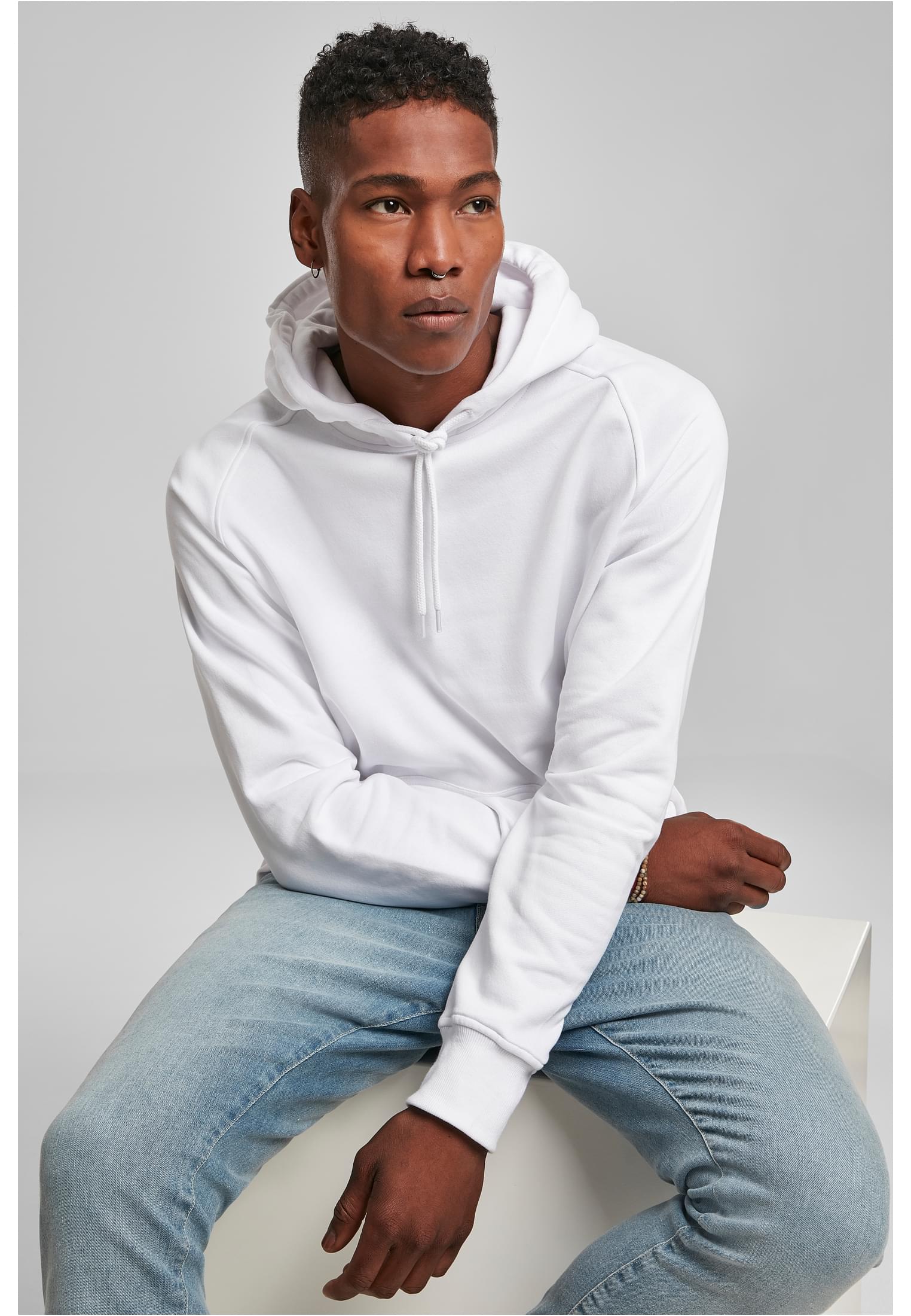 Raglan Sweat Hoody white | white