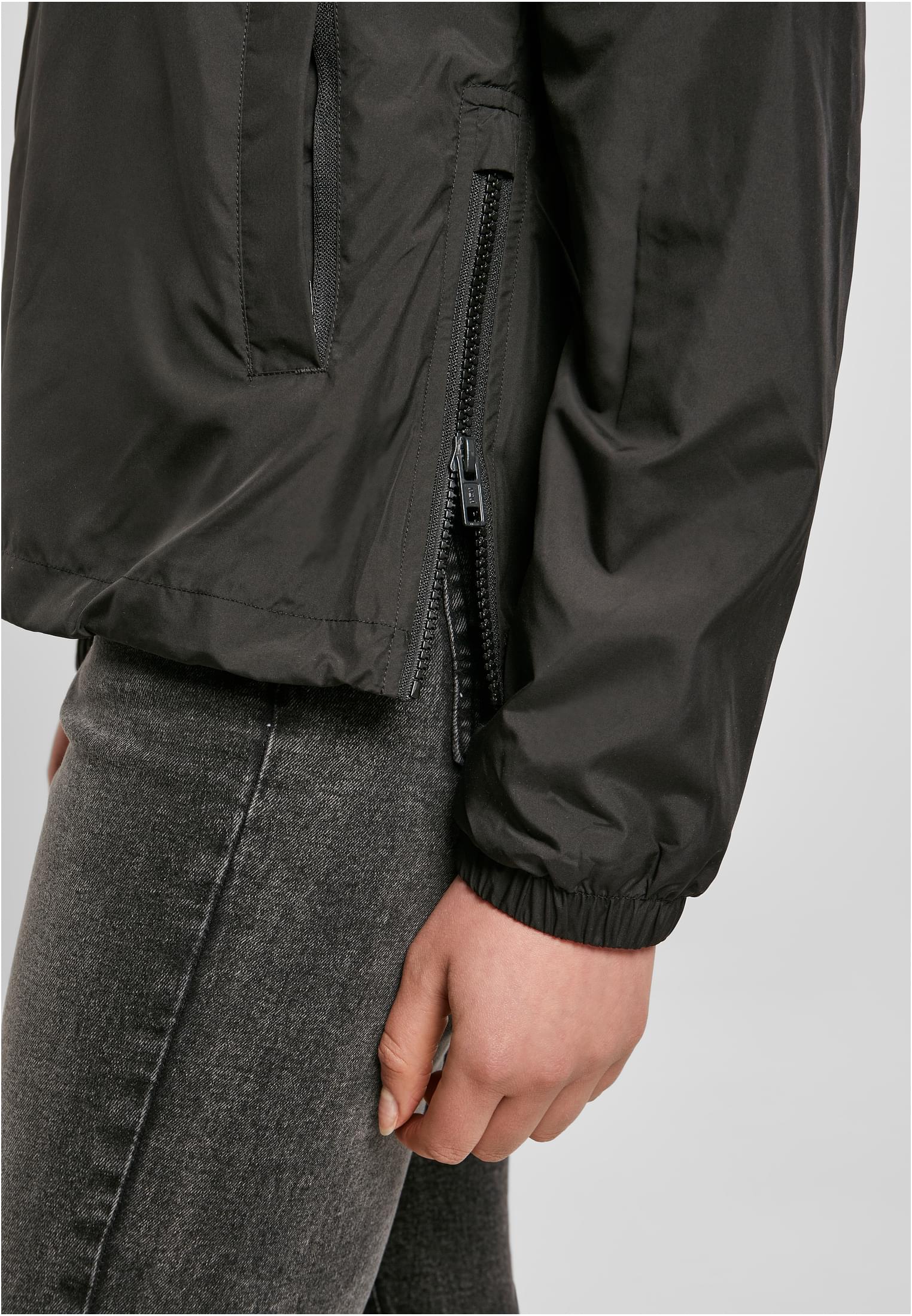 Ladies Basic Pull Over Jacket black | black