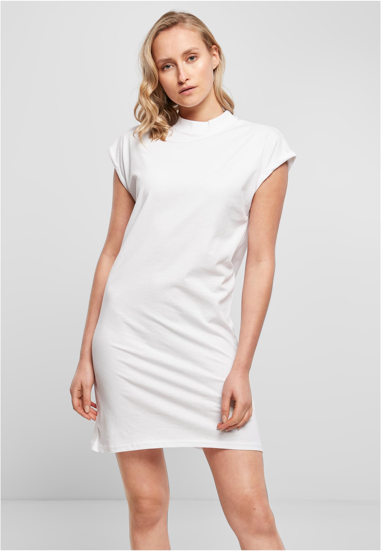 Ladies Turtle Extended Shoulder Dress white | white