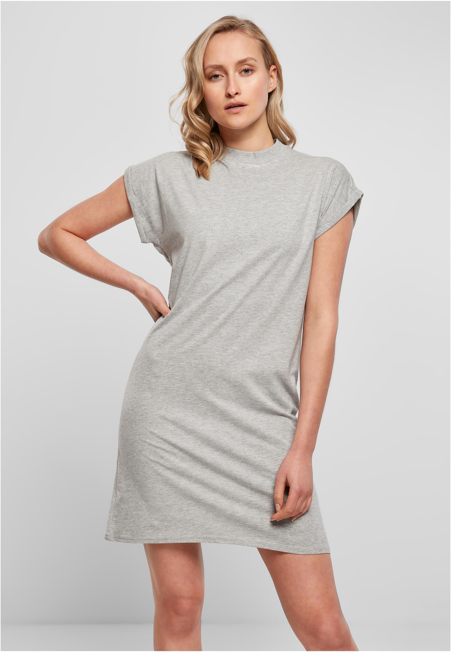 Ladies Turtle Extended Shoulder Dress heather grey | heather grey