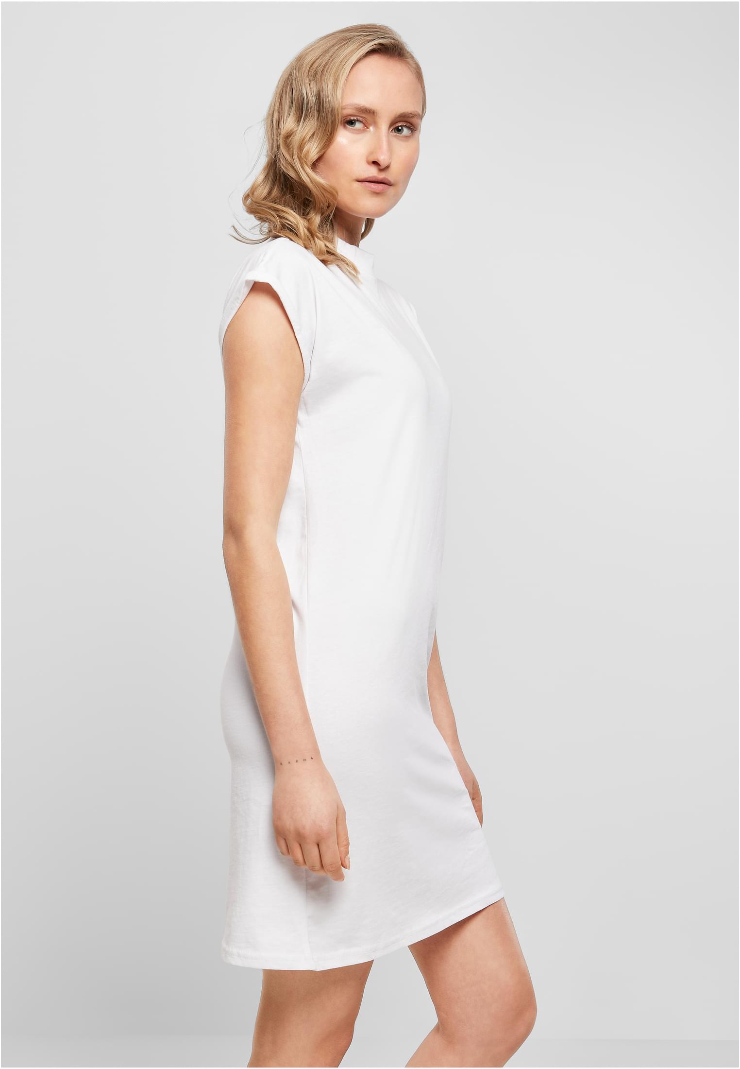 Ladies Turtle Extended Shoulder Dress white | white