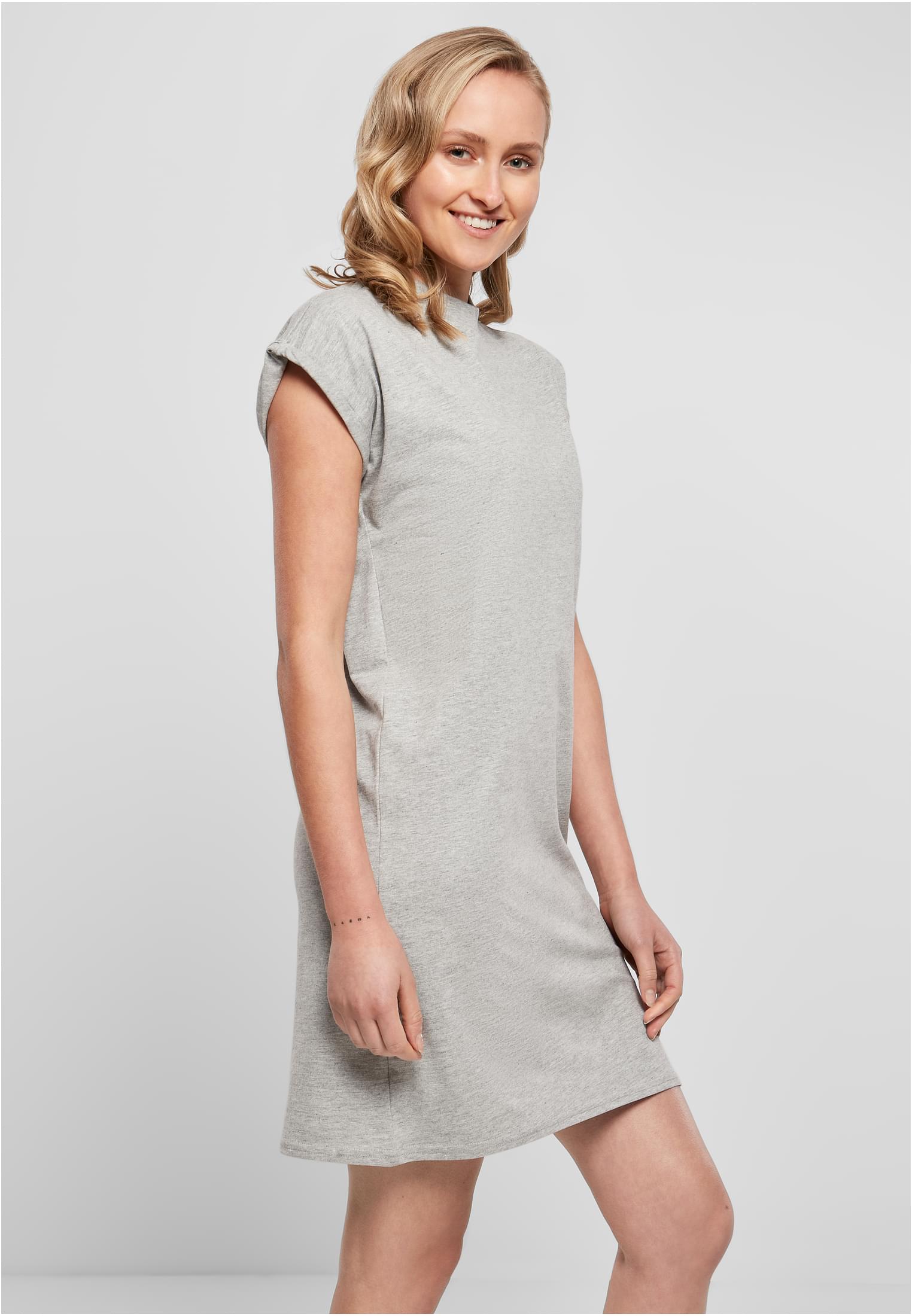Ladies Turtle Extended Shoulder Dress heather grey | heather grey