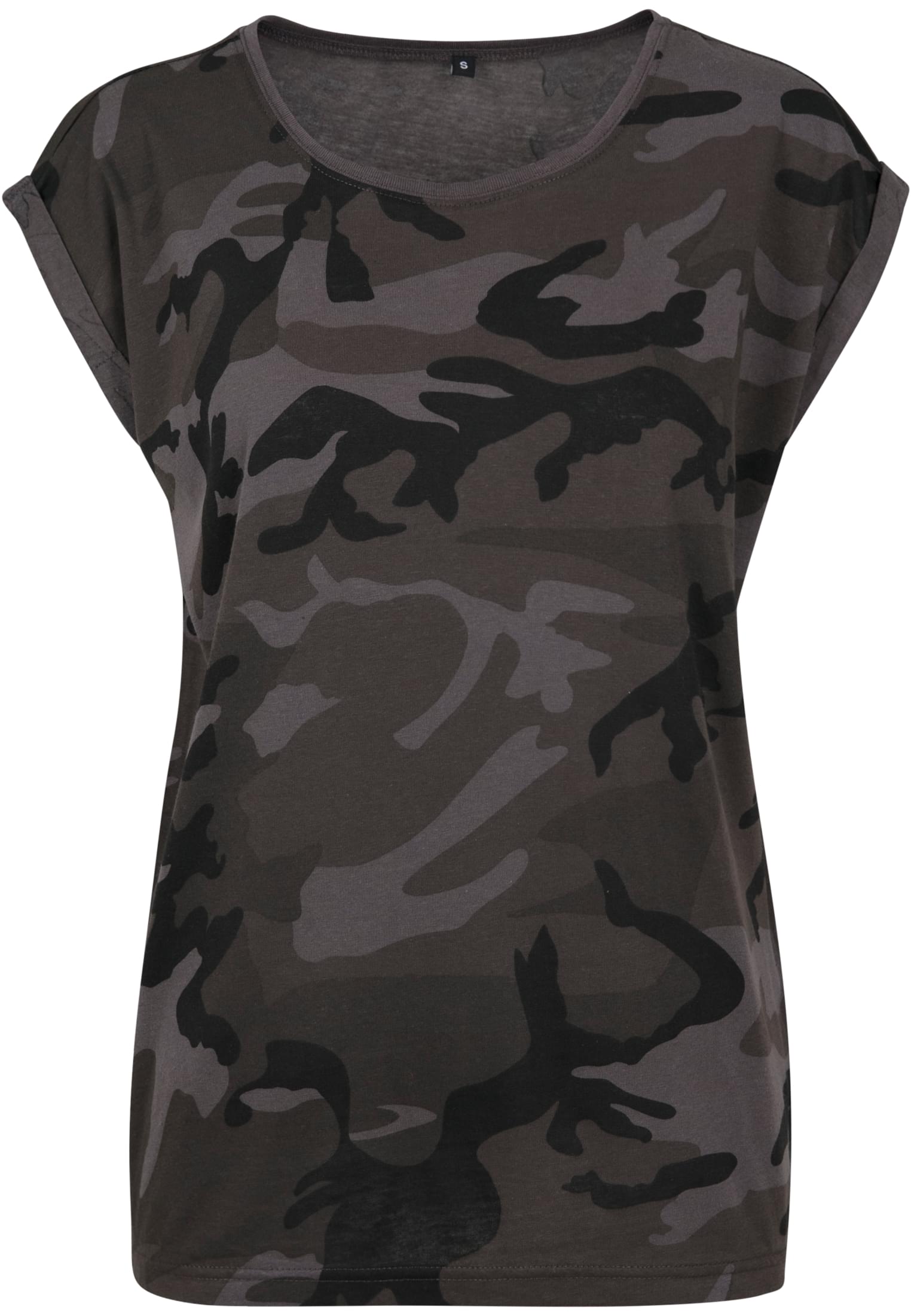 Ladies Extended Shoulder Camo Tee darkcamo | darkcamo