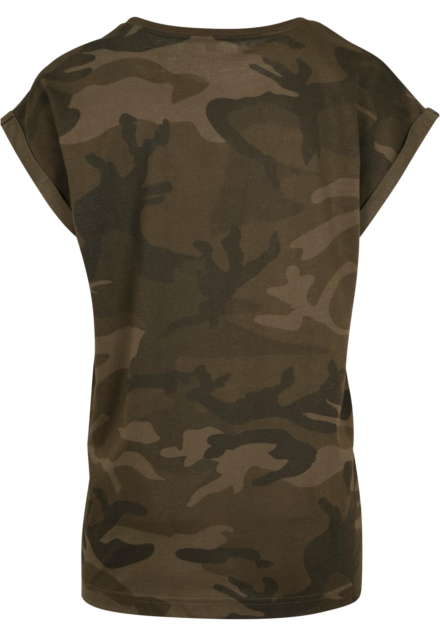 Ladies Extended Shoulder Camo Tee olive camo | olive camo