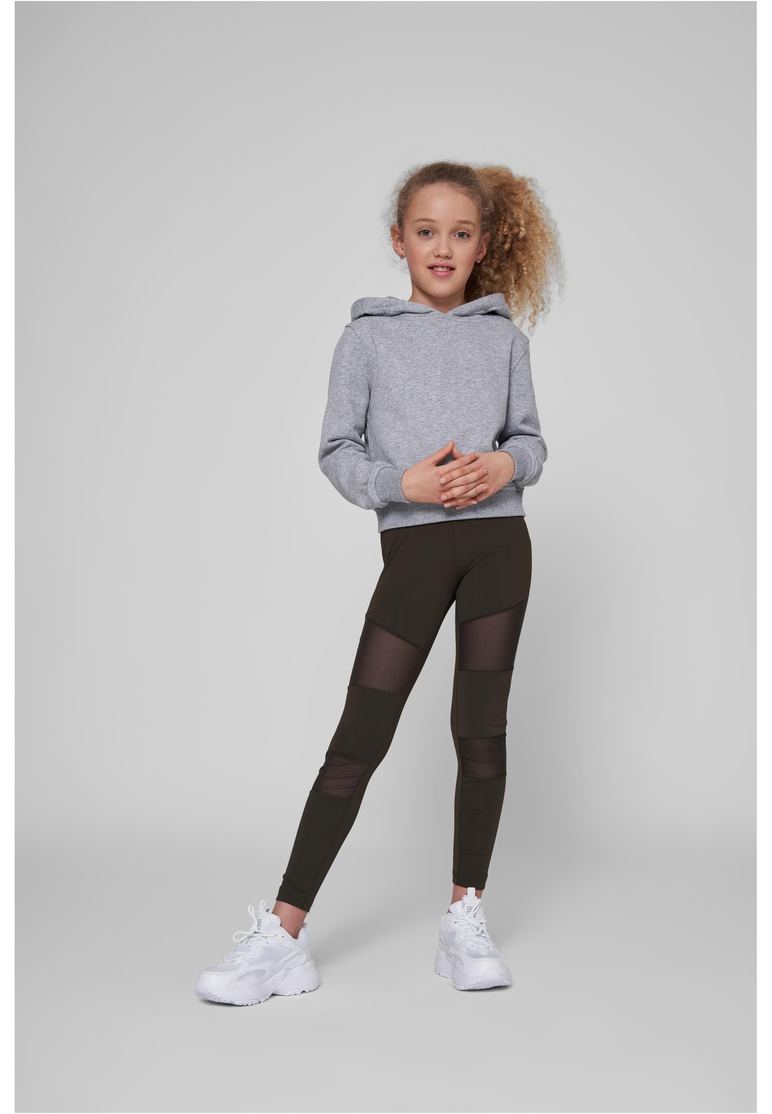 Girls Cropped Sweat Hoody heather grey | heather grey