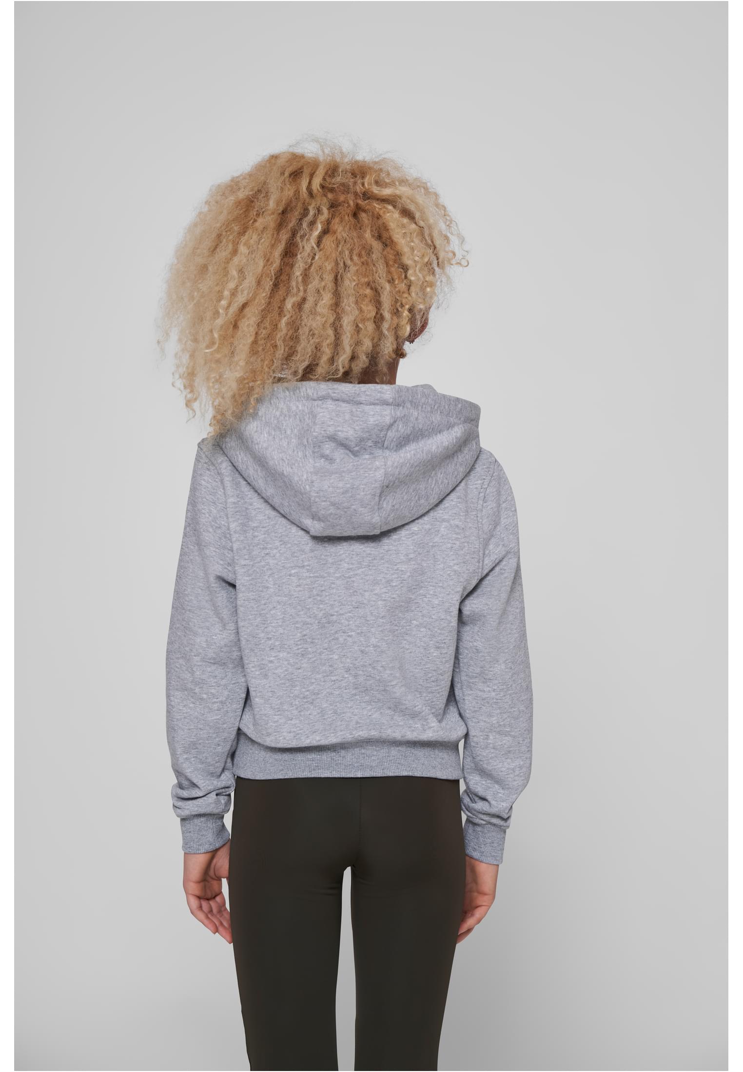 Girls Cropped Sweat Hoody heather grey | heather grey