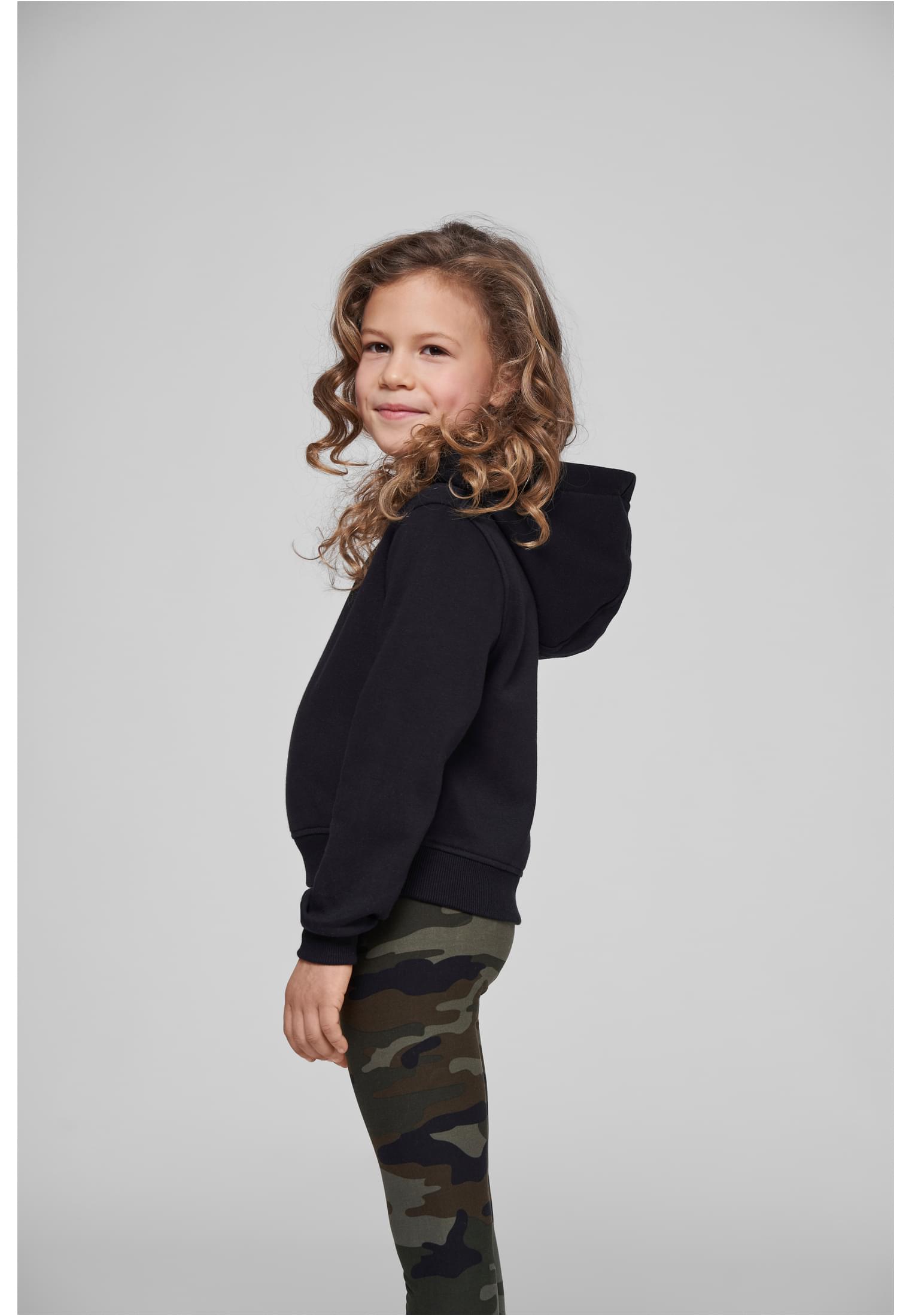 Girls Cropped Sweat Hoody black | black
