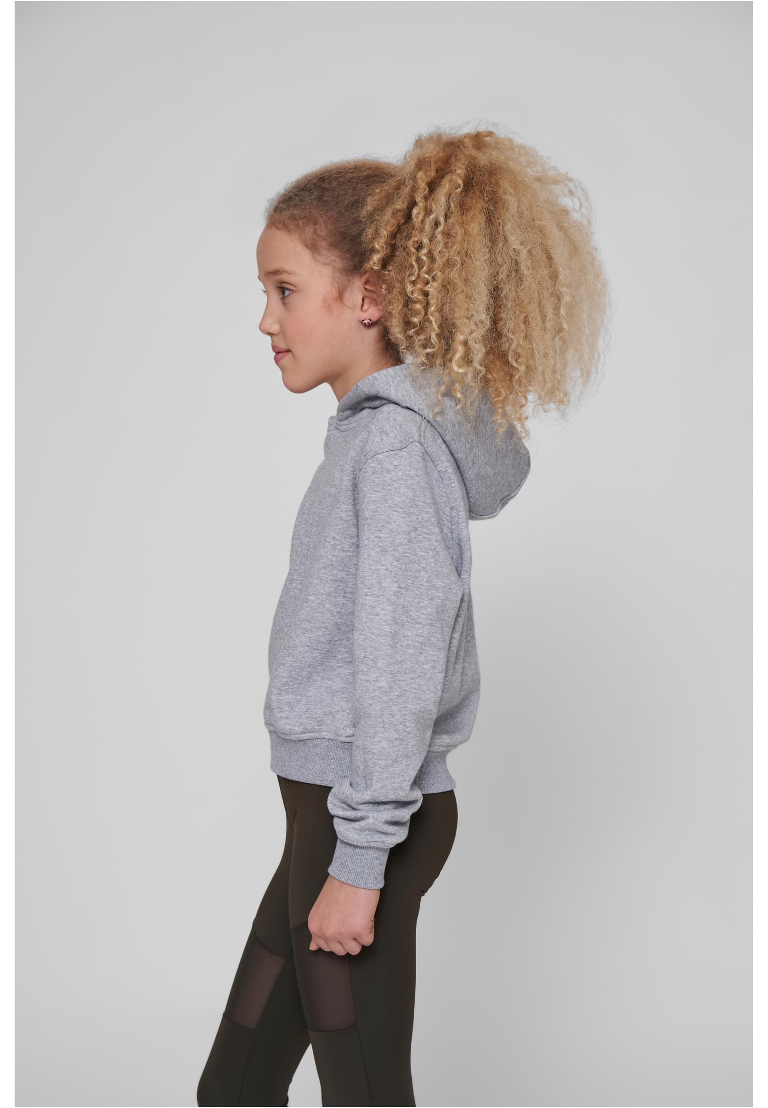 Girls Cropped Sweat Hoody heather grey | heather grey