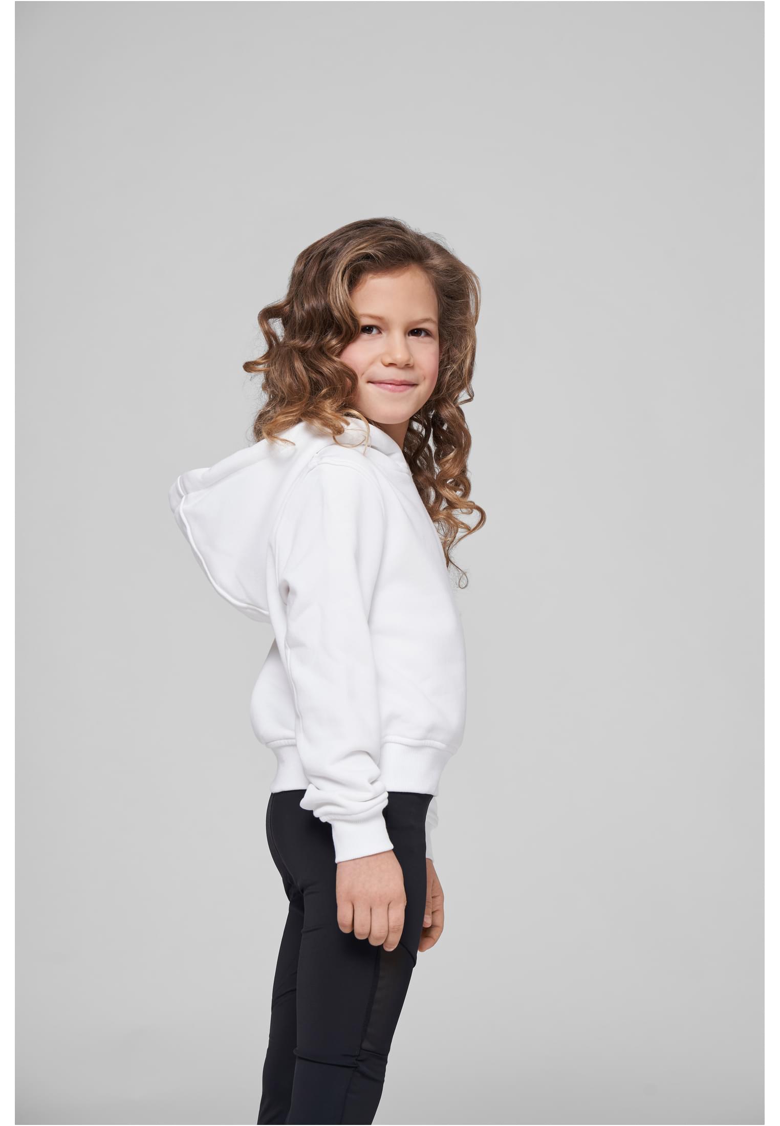 Girls Cropped Sweat Hoody white | white