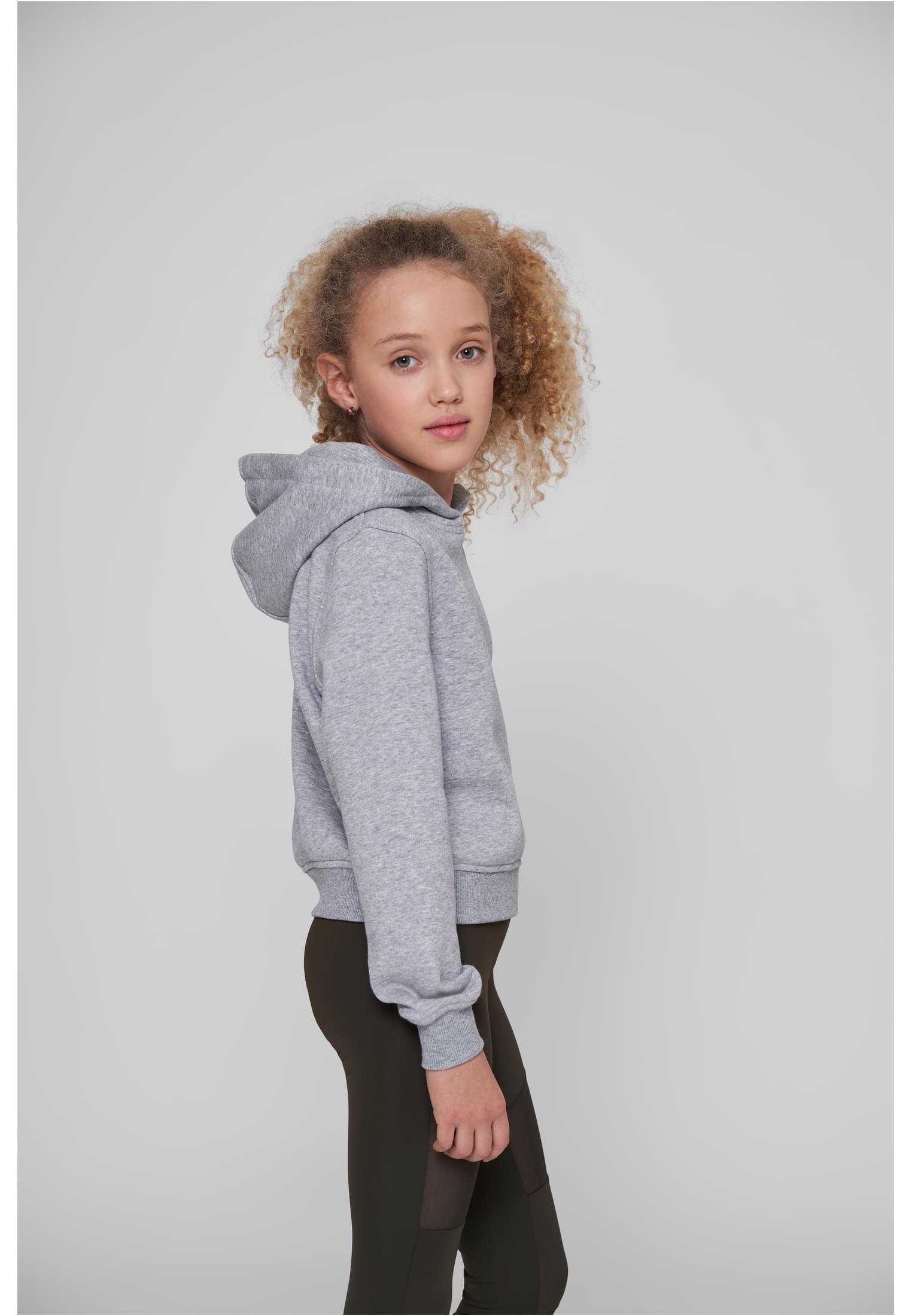 Girls Cropped Sweat Hoody heather grey | heather grey