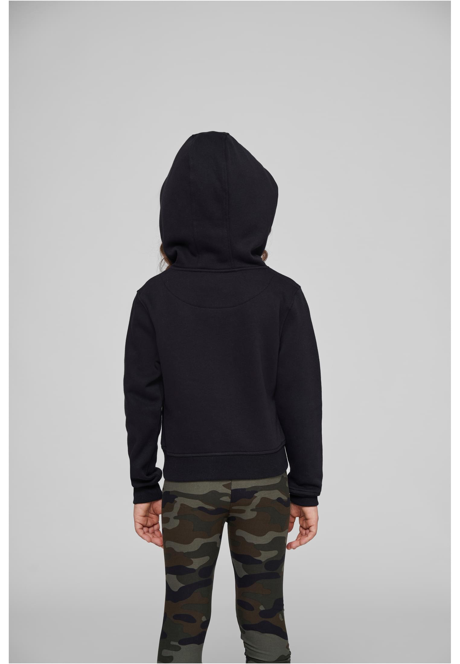 Girls Cropped Sweat Hoody black | black