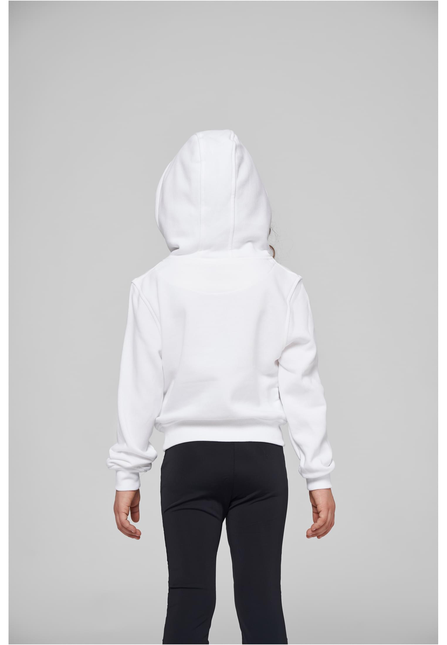 Girls Cropped Sweat Hoody white | white