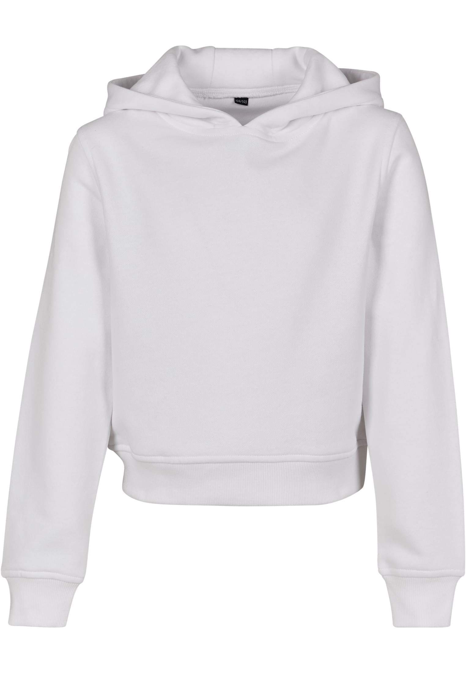 Girls Cropped Sweat Hoody white | white