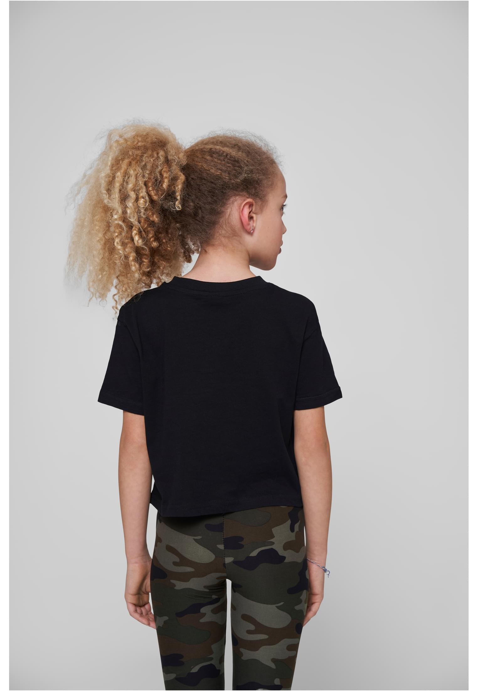 Girls Cropped Jersey Tee black | black