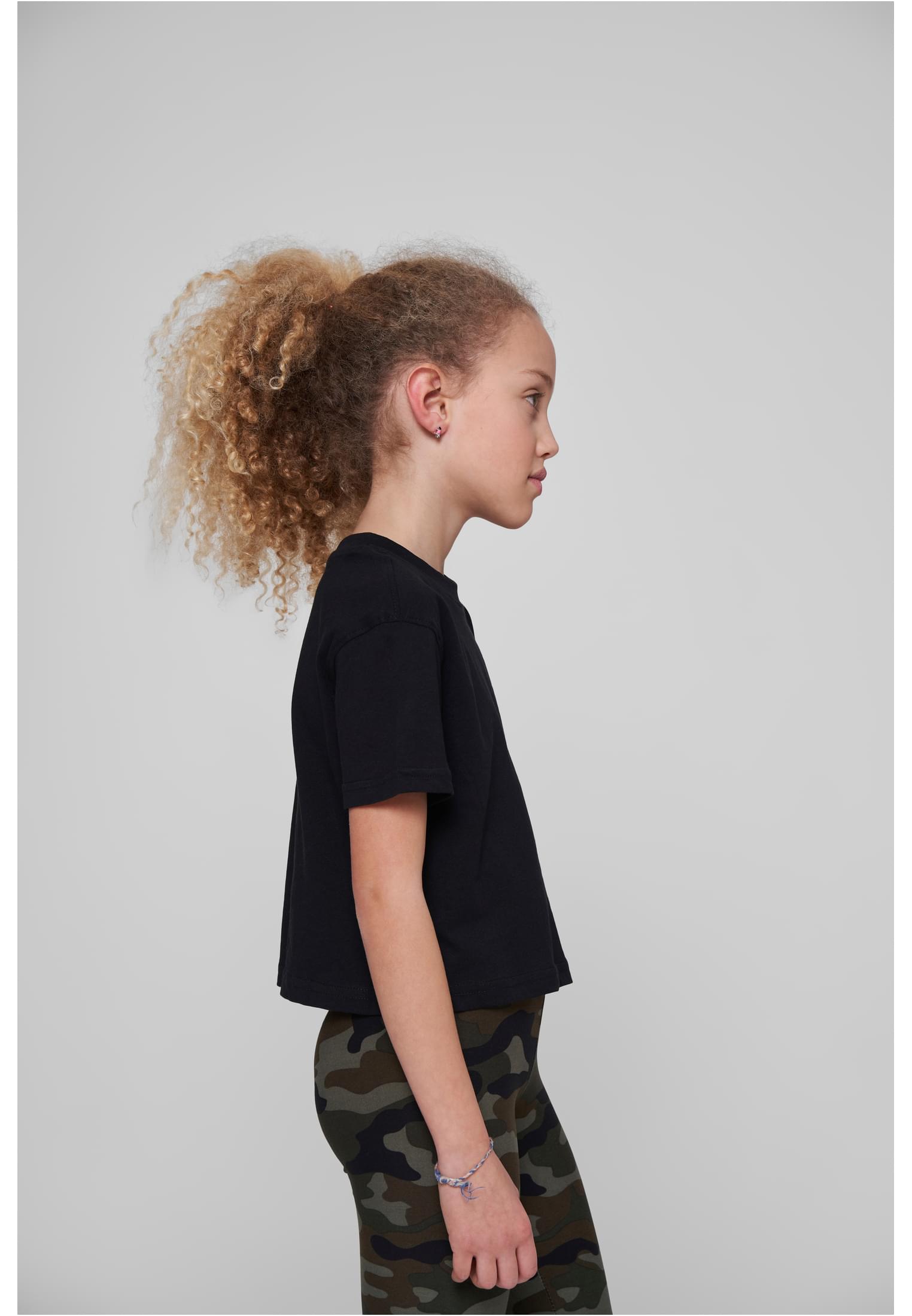 Girls Cropped Jersey Tee black | black