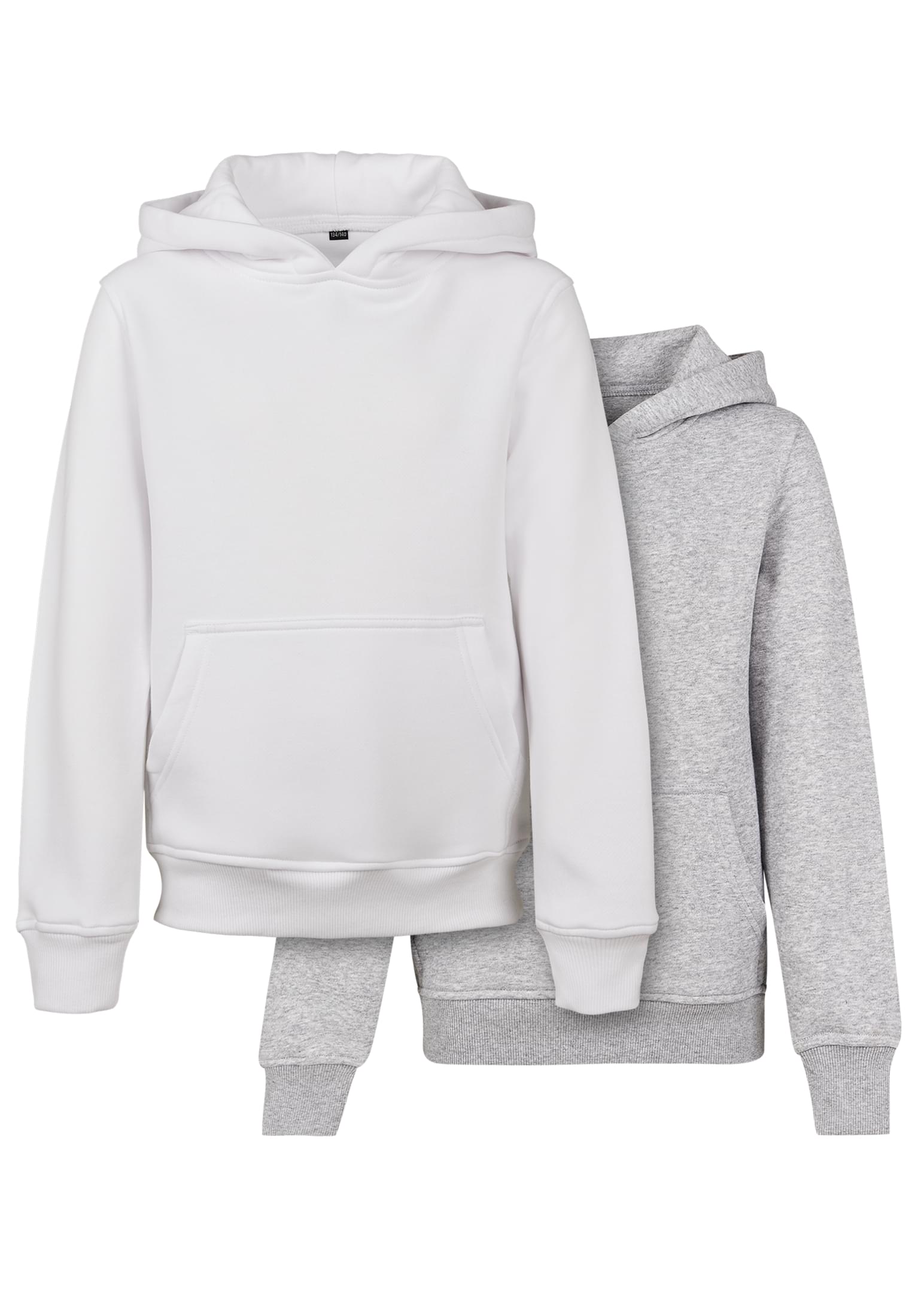 Basic Kids Hoody 2-Pack white/h.grey | white/h.grey