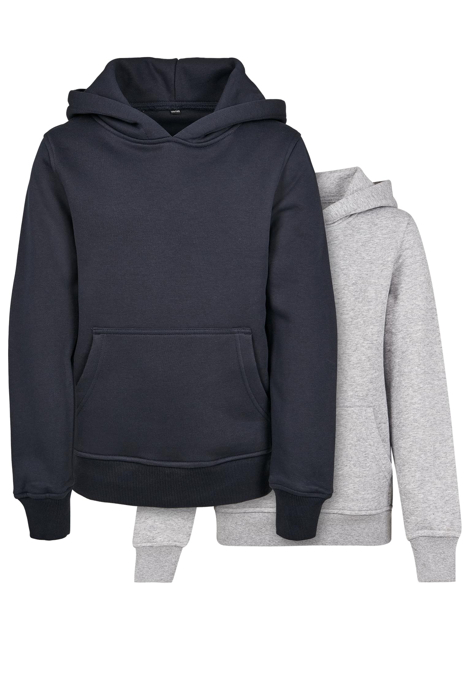 Basic Kids Hoody 2-Pack navy/heather grey | navy/heather grey