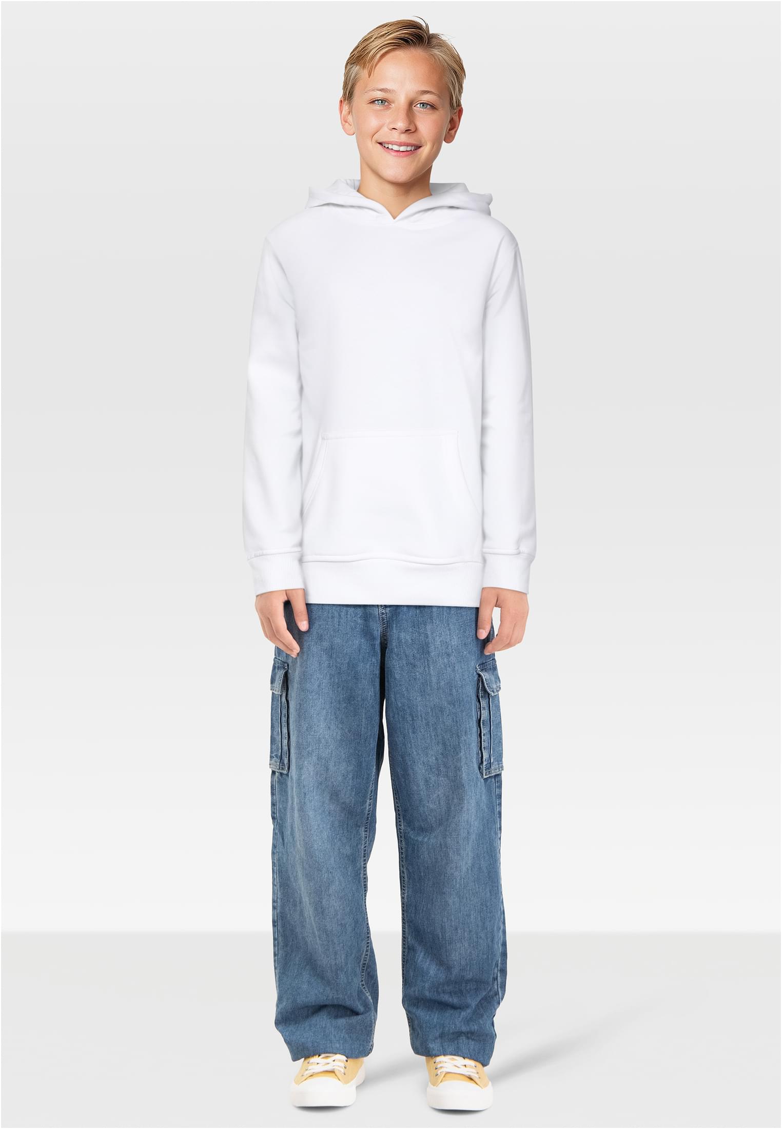 Basic Kids Hoody white | white