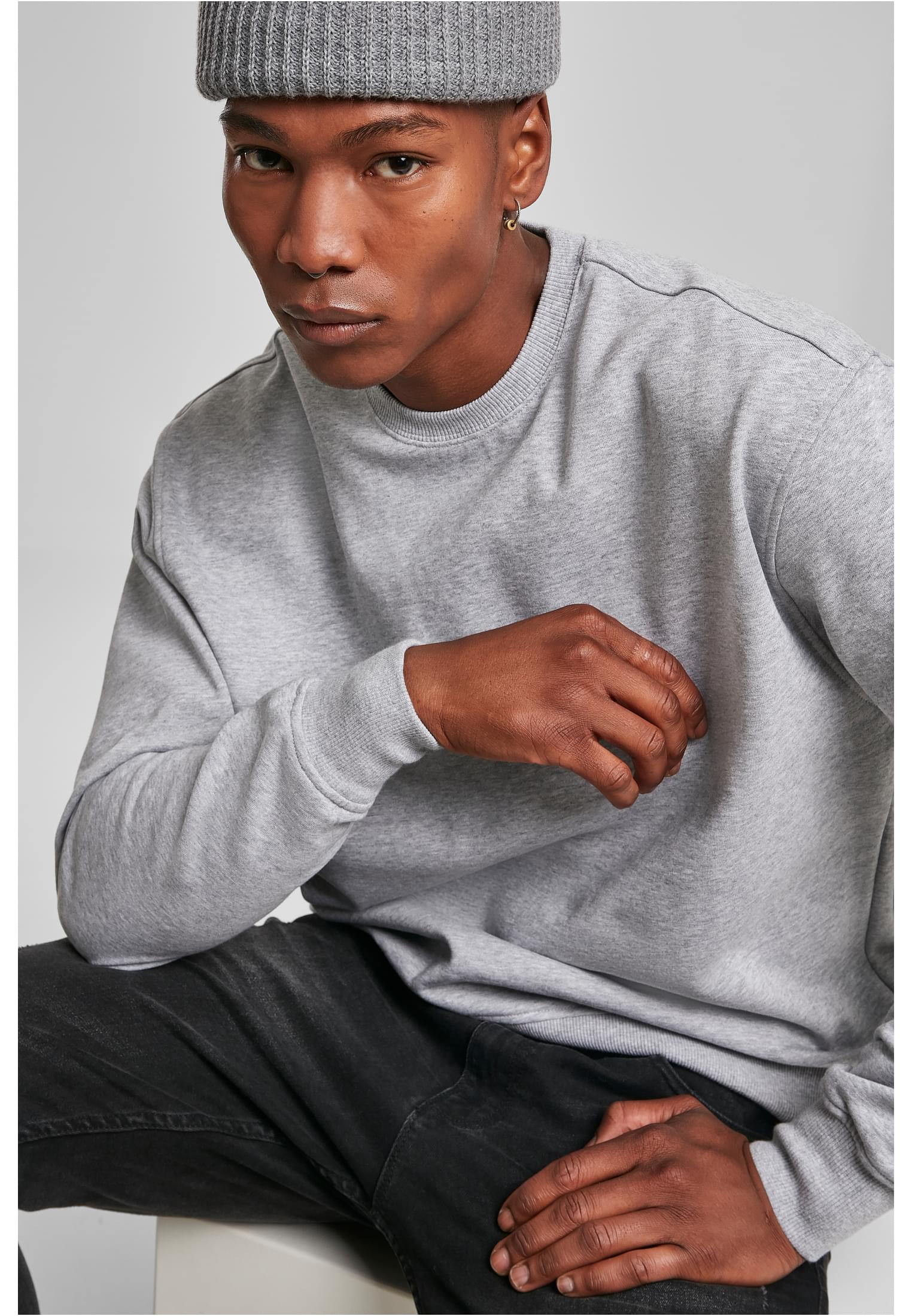 Premium Oversize Crewneck heather grey | heather grey