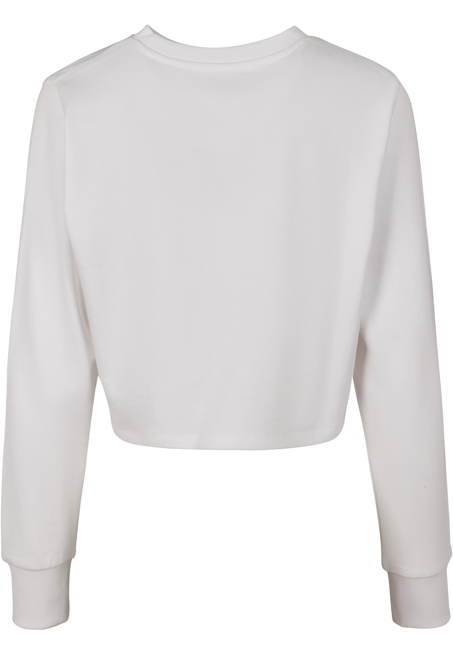 Ladies Terry Cropped Crew white | white