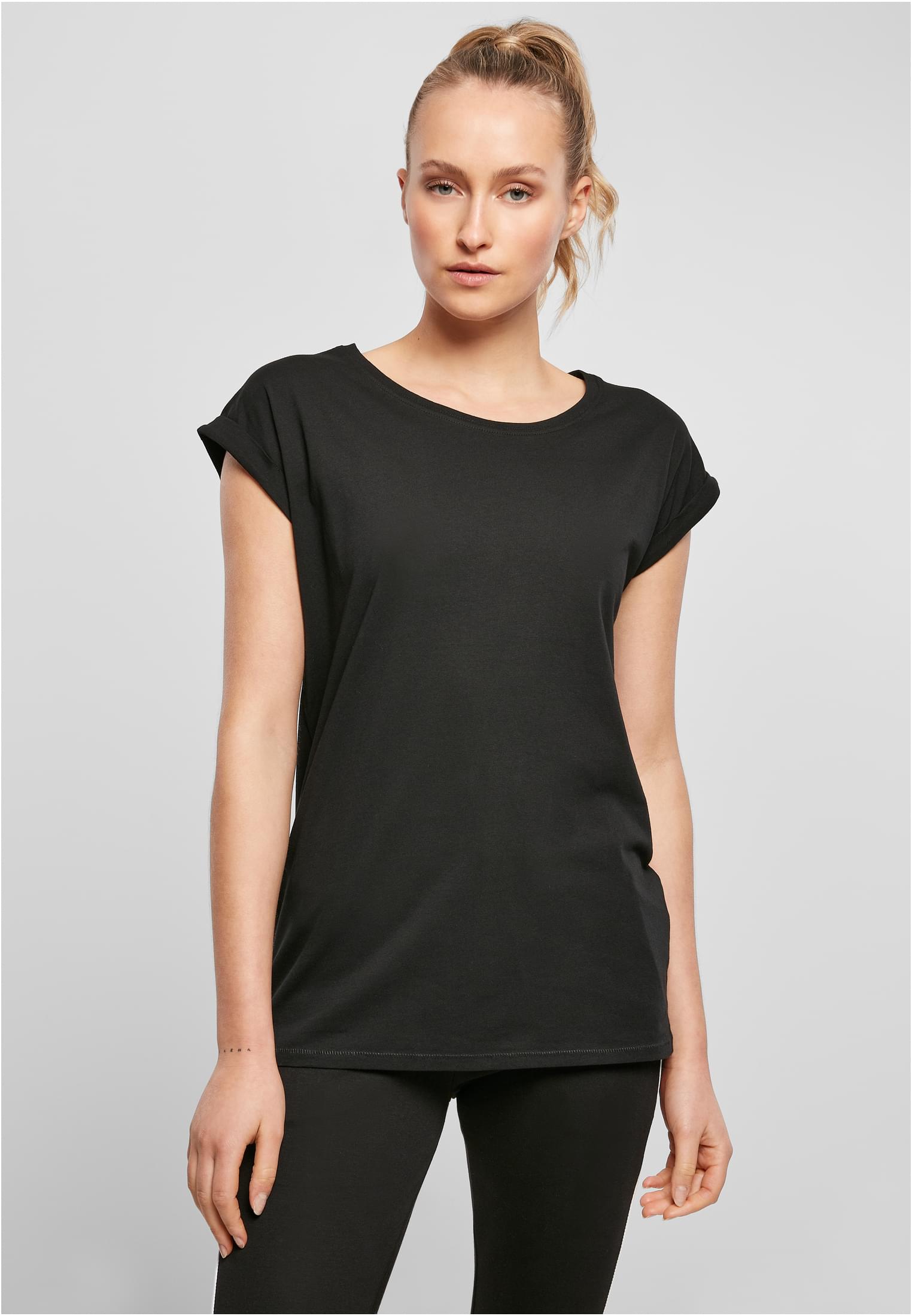 Ladies Organic Extended Shoulder Tee black | black