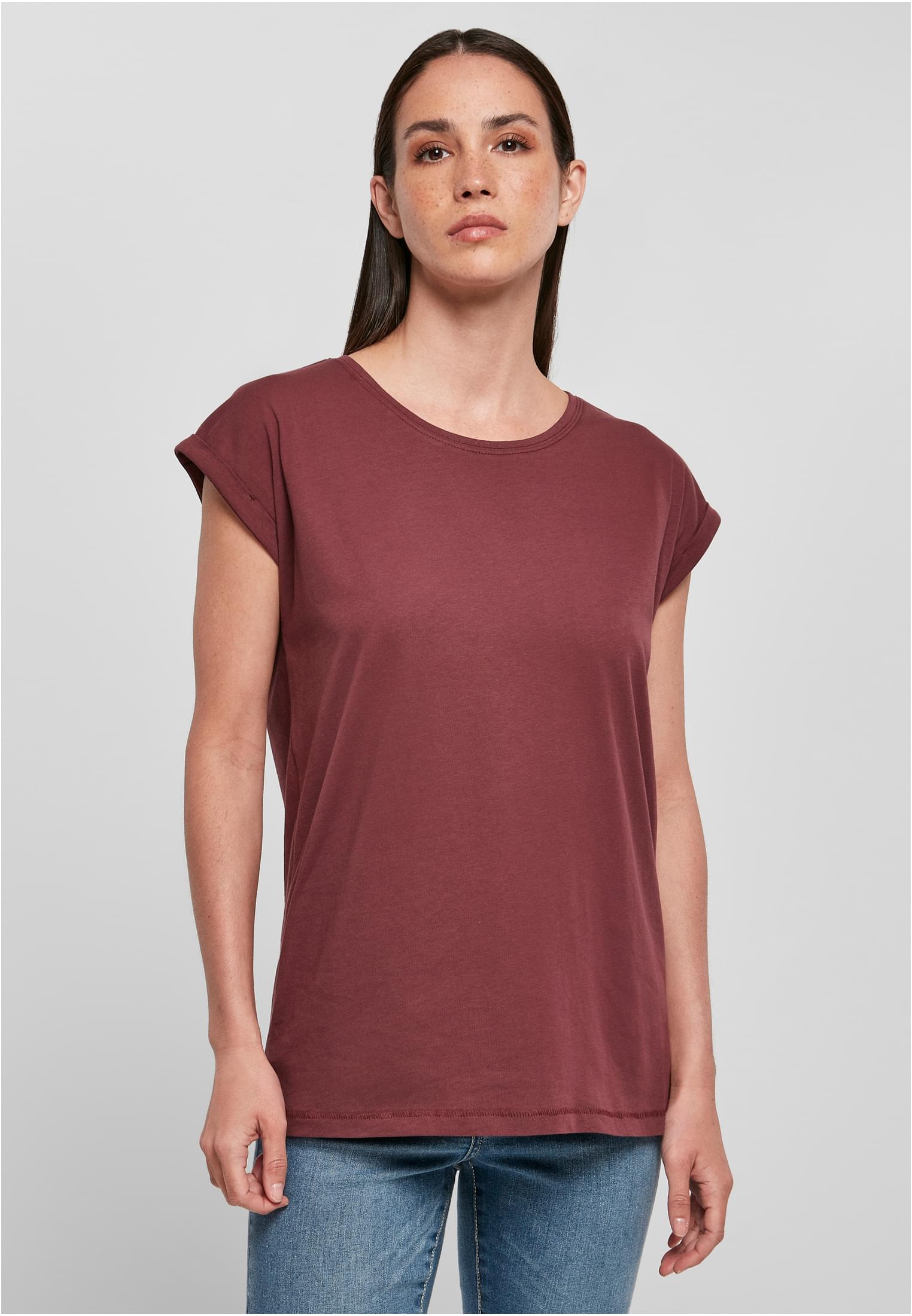 Ladies Organic Extended Shoulder Tee cherry | cherry