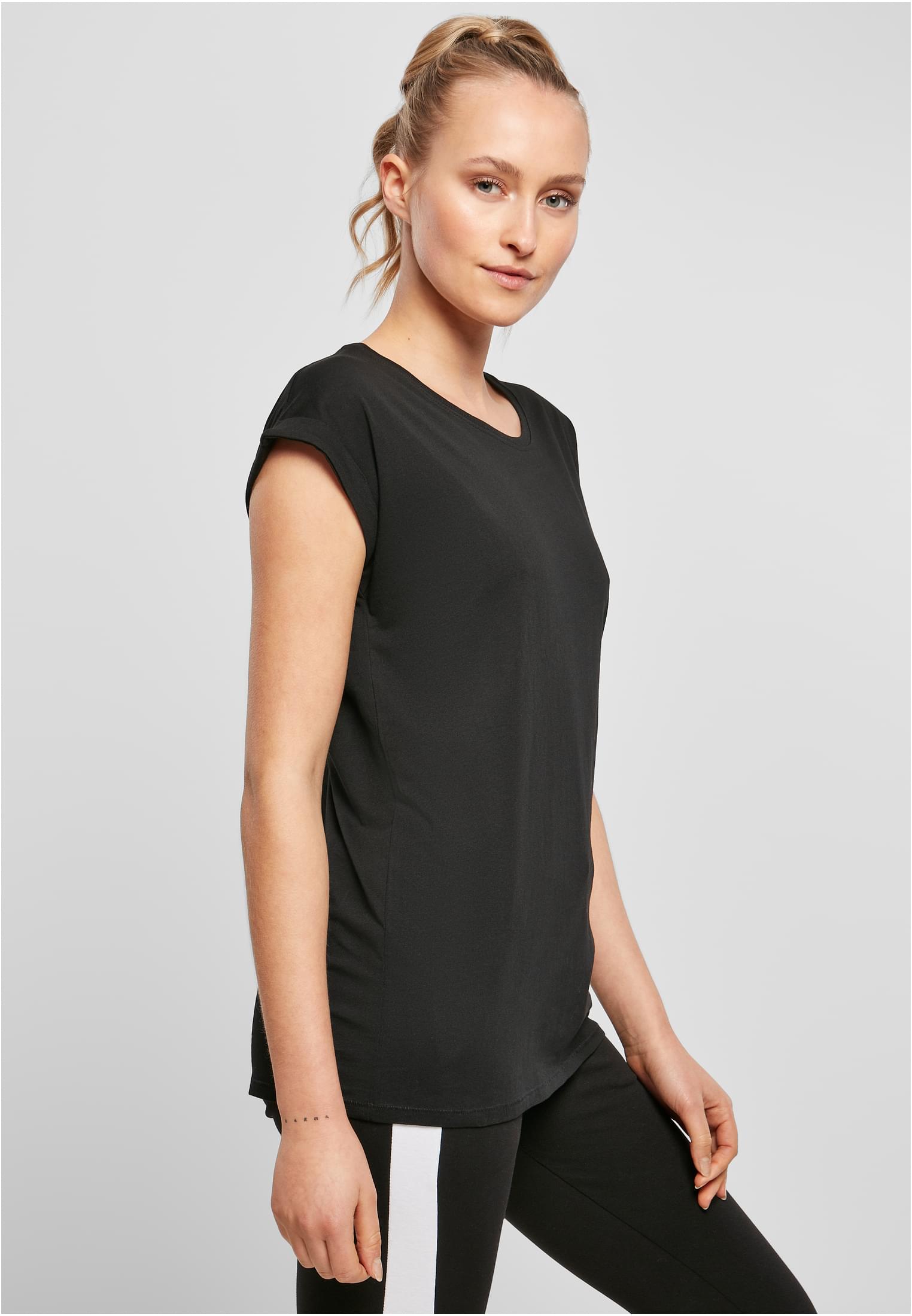 Ladies Organic Extended Shoulder Tee black | black