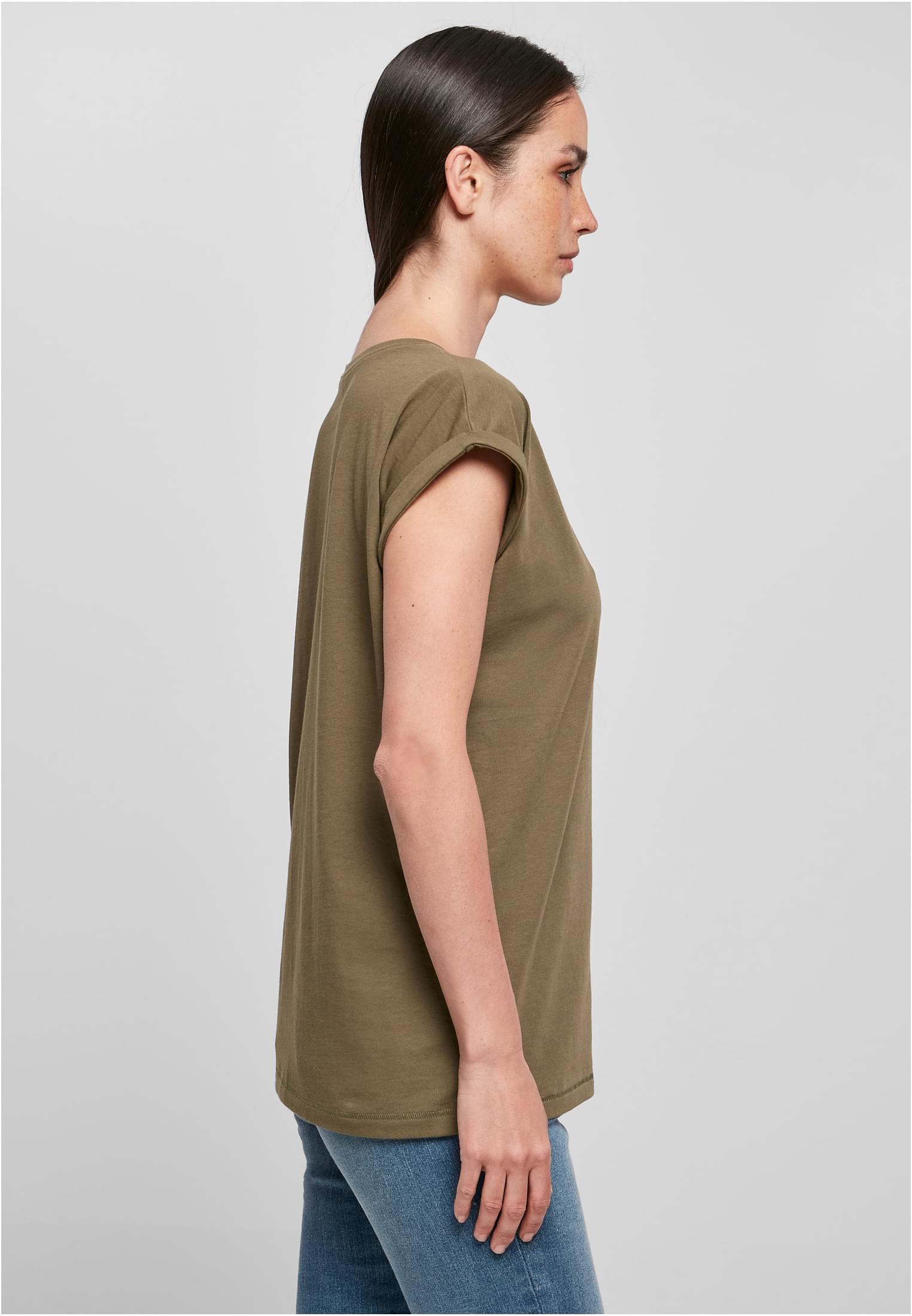 Ladies Organic Extended Shoulder Tee olive | olive