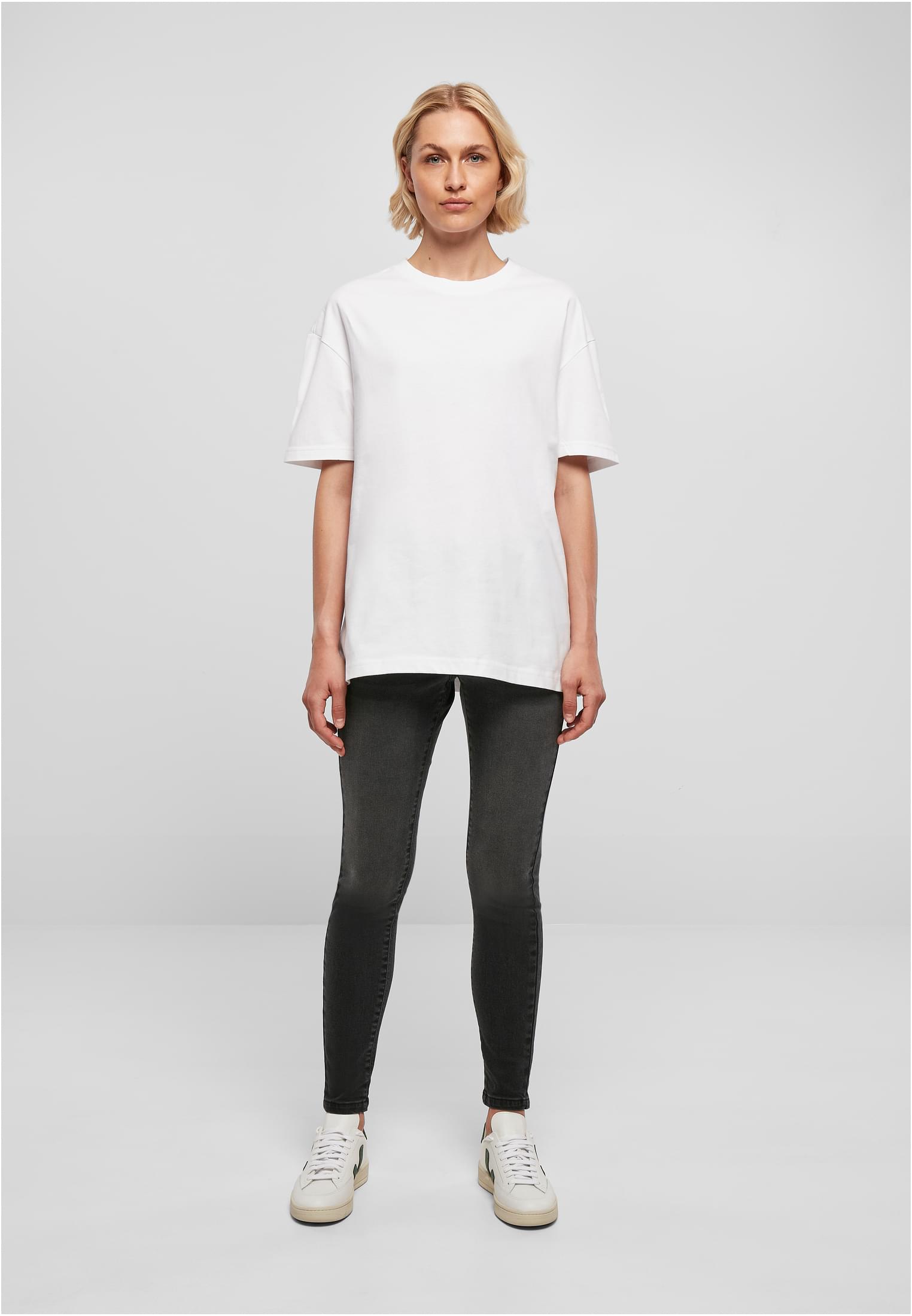 Ladies Oversized Boyfriend Tee white | white