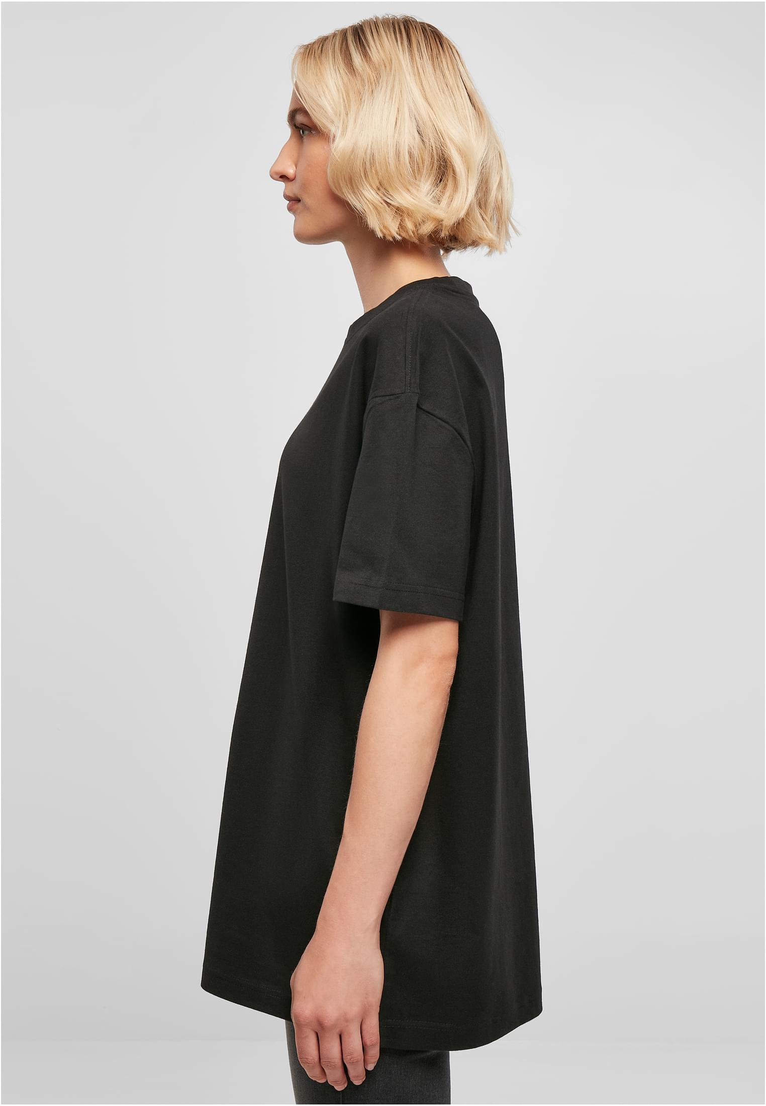 Ladies Oversized Boyfriend Tee black | black