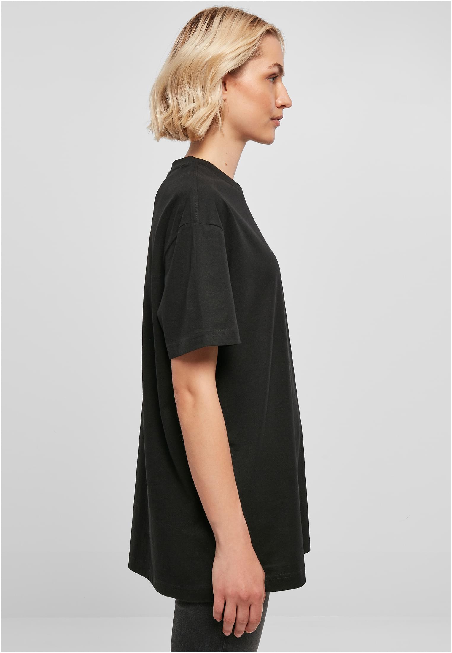 Ladies Oversized Boyfriend Tee black | black