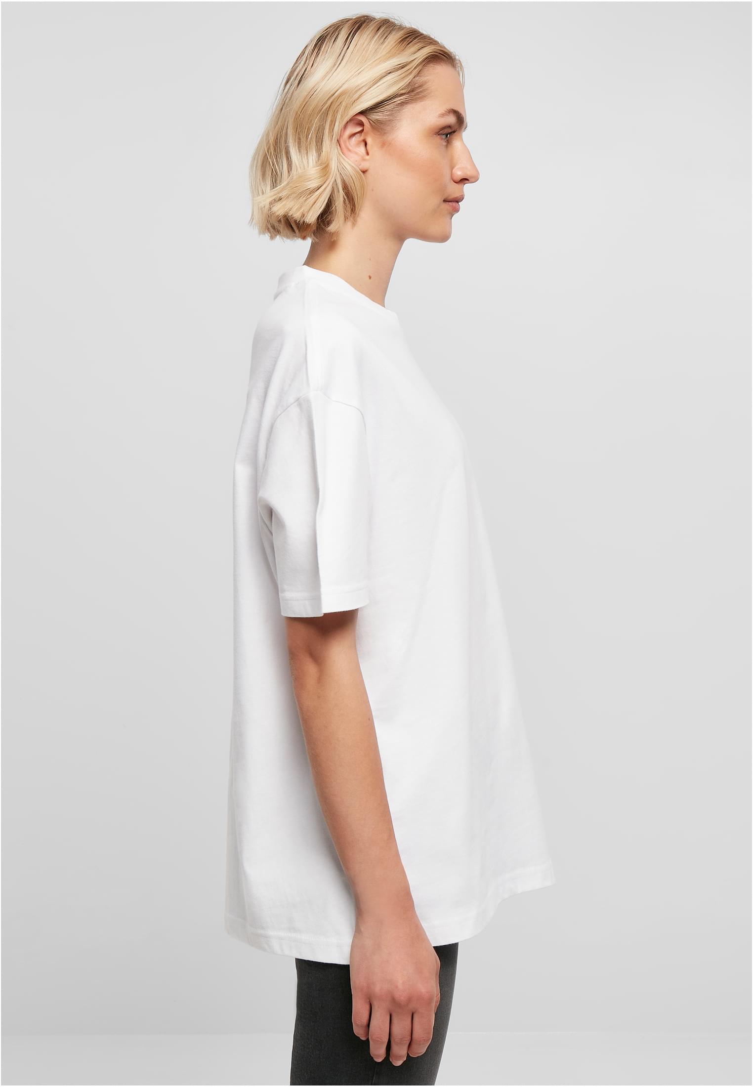 Ladies Oversized Boyfriend Tee white | white