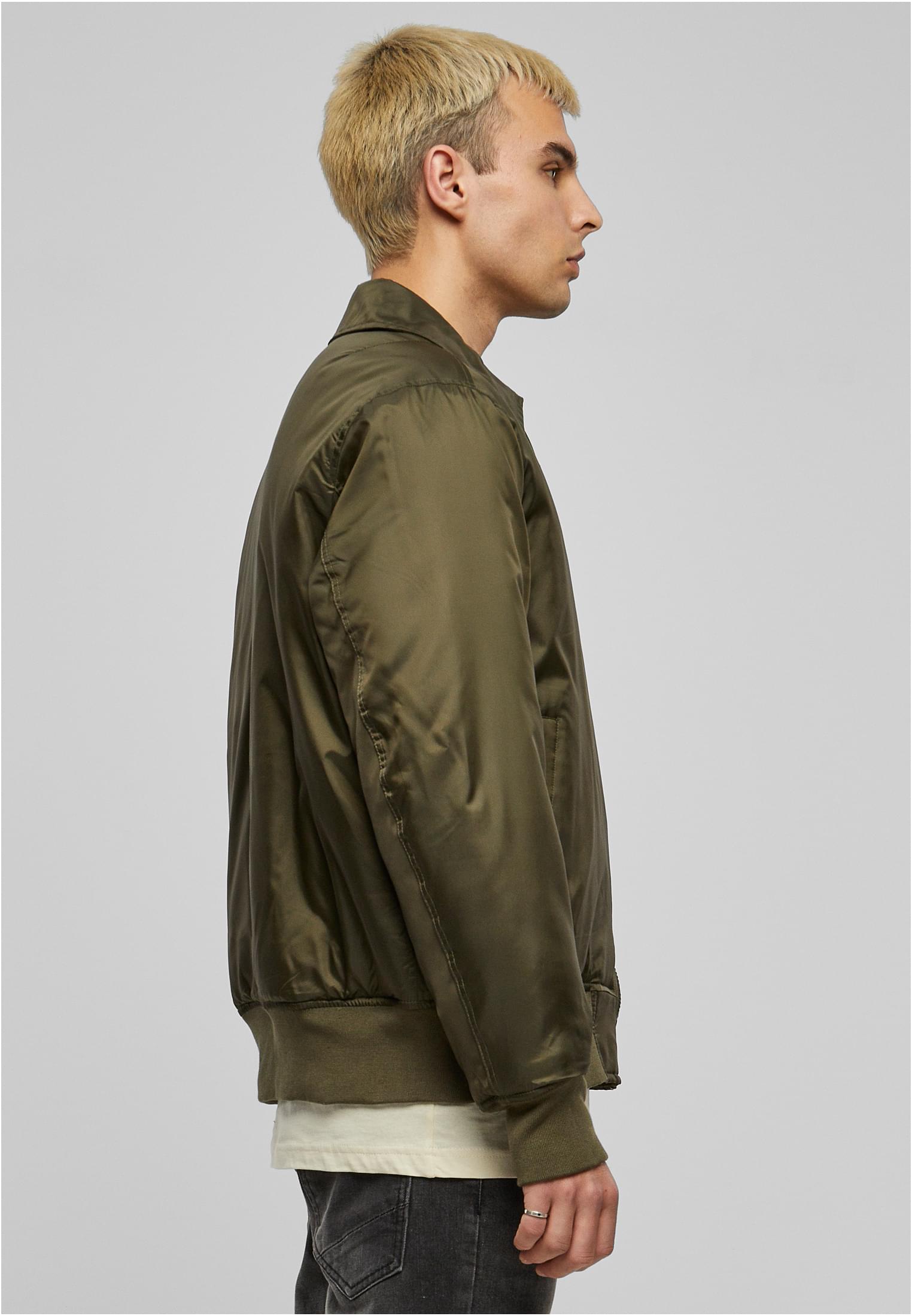 Collar Bomber Jacket dark olive | dark olive
