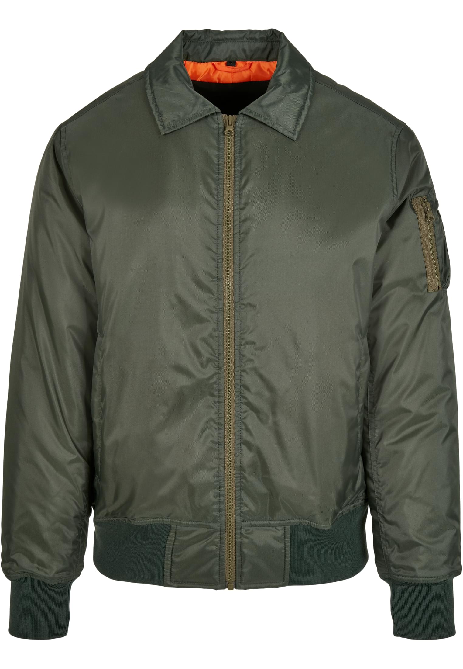 Collar Bomber Jacket dark olive | dark olive
